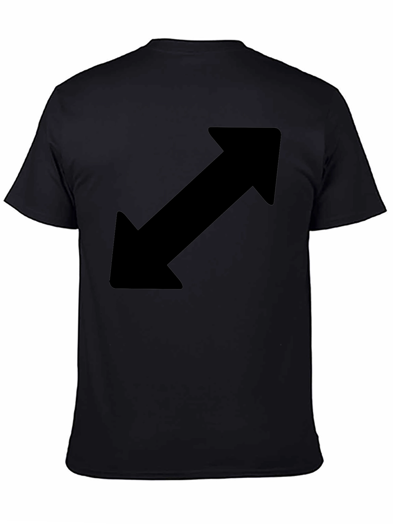 Black Diagonal Arrow Black T-Shirt view 4