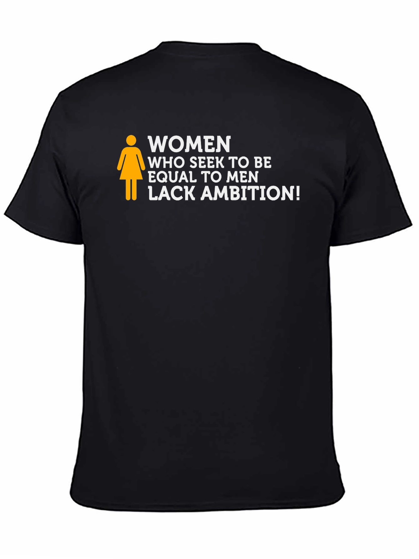 Black Humorous Women's Equality T-Shirt view 4