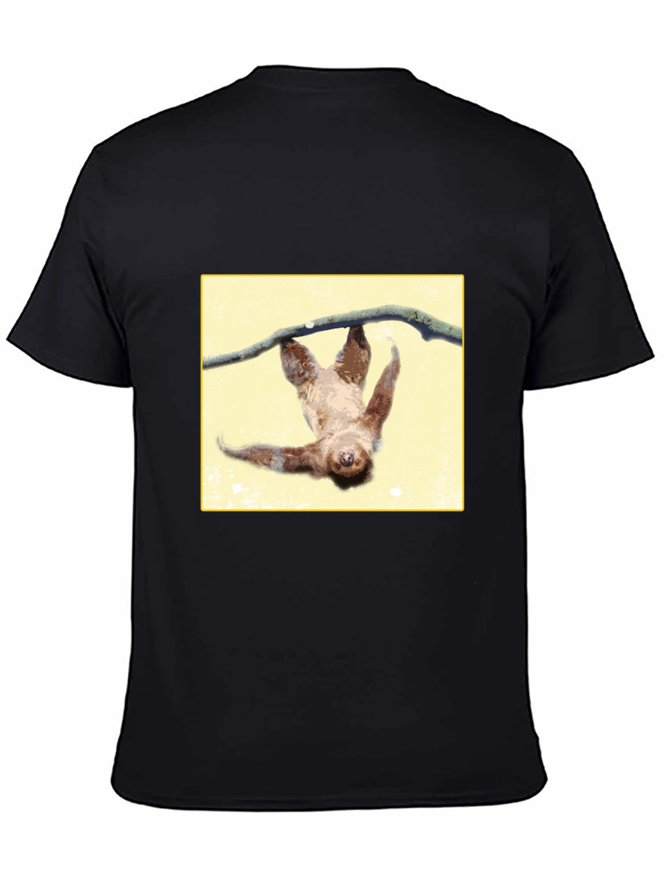 Black Sloth Hanging Around T-Shirt view 4