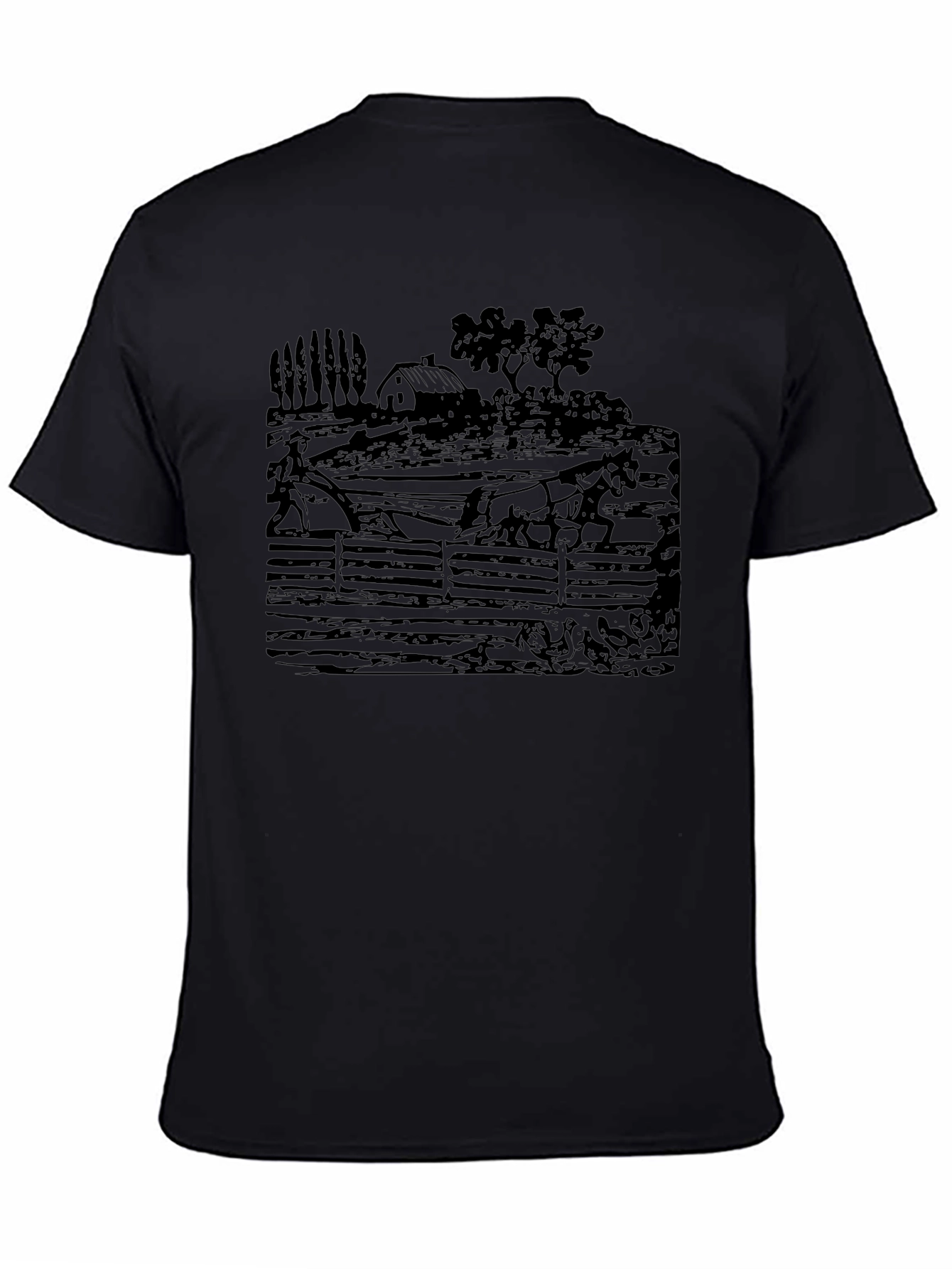 Black Equestrian Black T-Shirt view 4