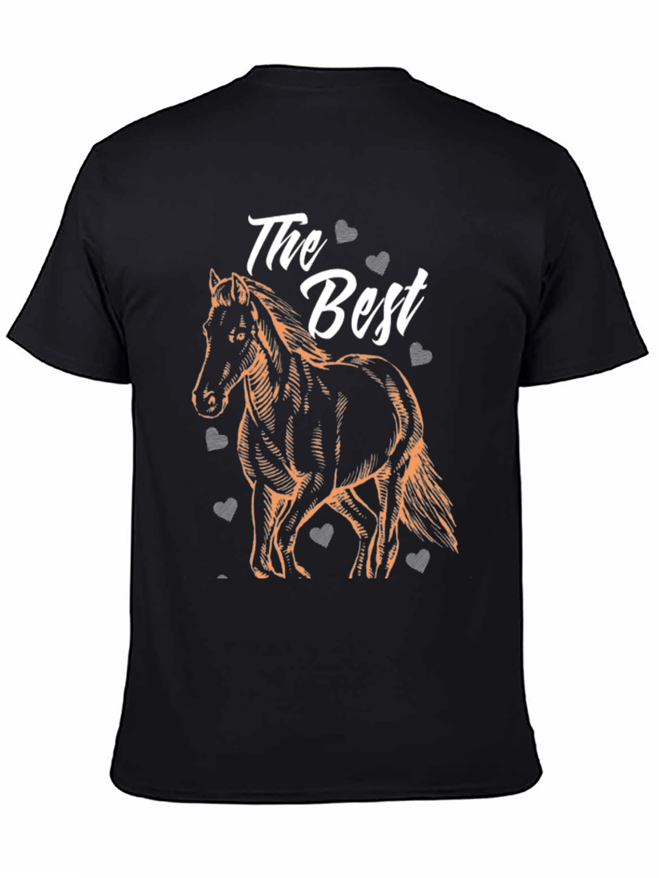 Black The Best Horse Graphic T-Shirt view 4