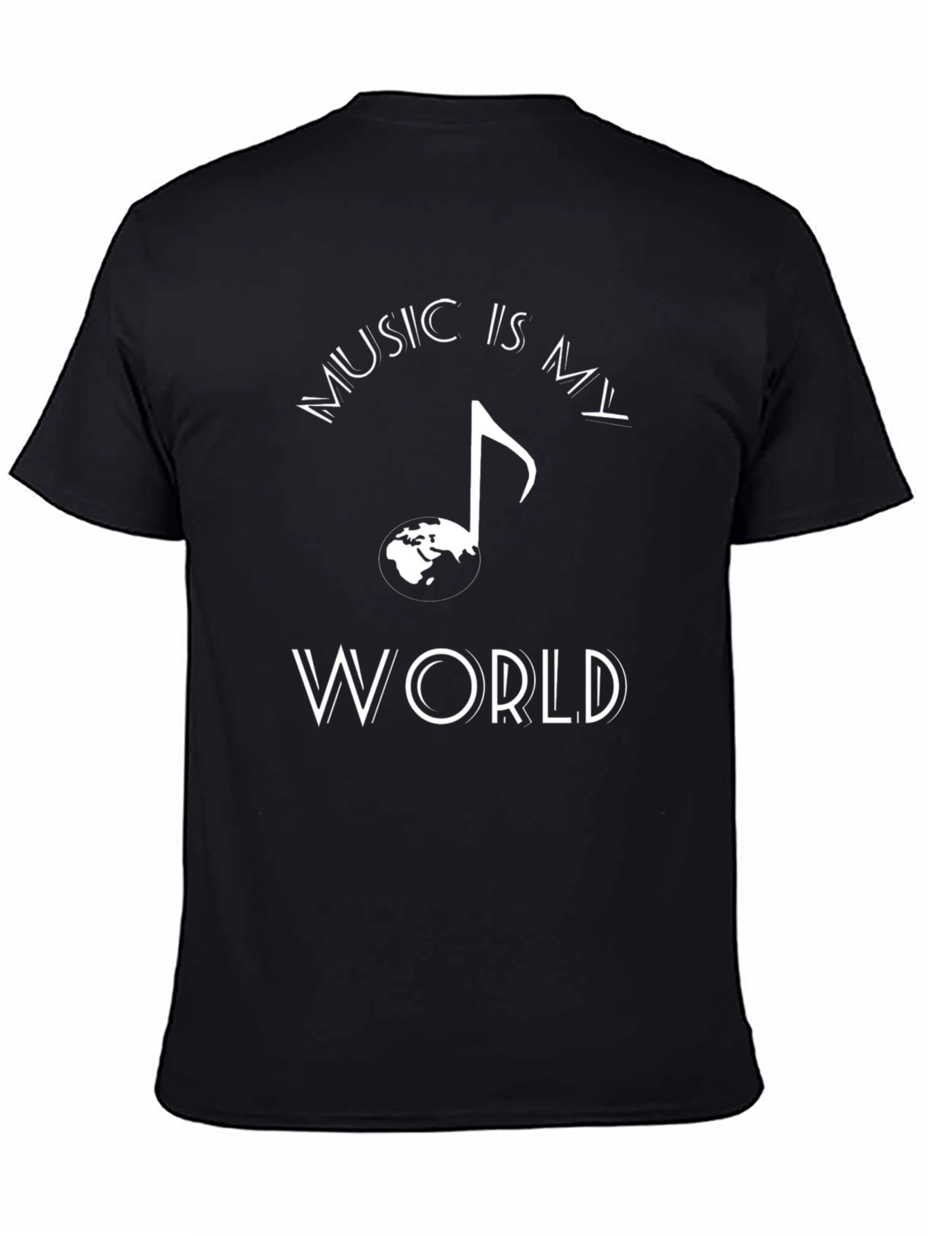 Black Music Is My World Graphic Tee - Black view 4