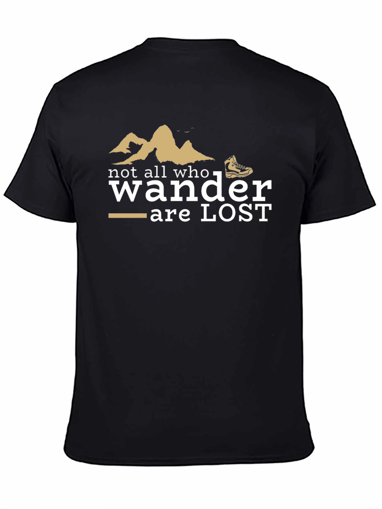 Black Wanderer T-Shirt - Not All Who Wander Are Lost view 4