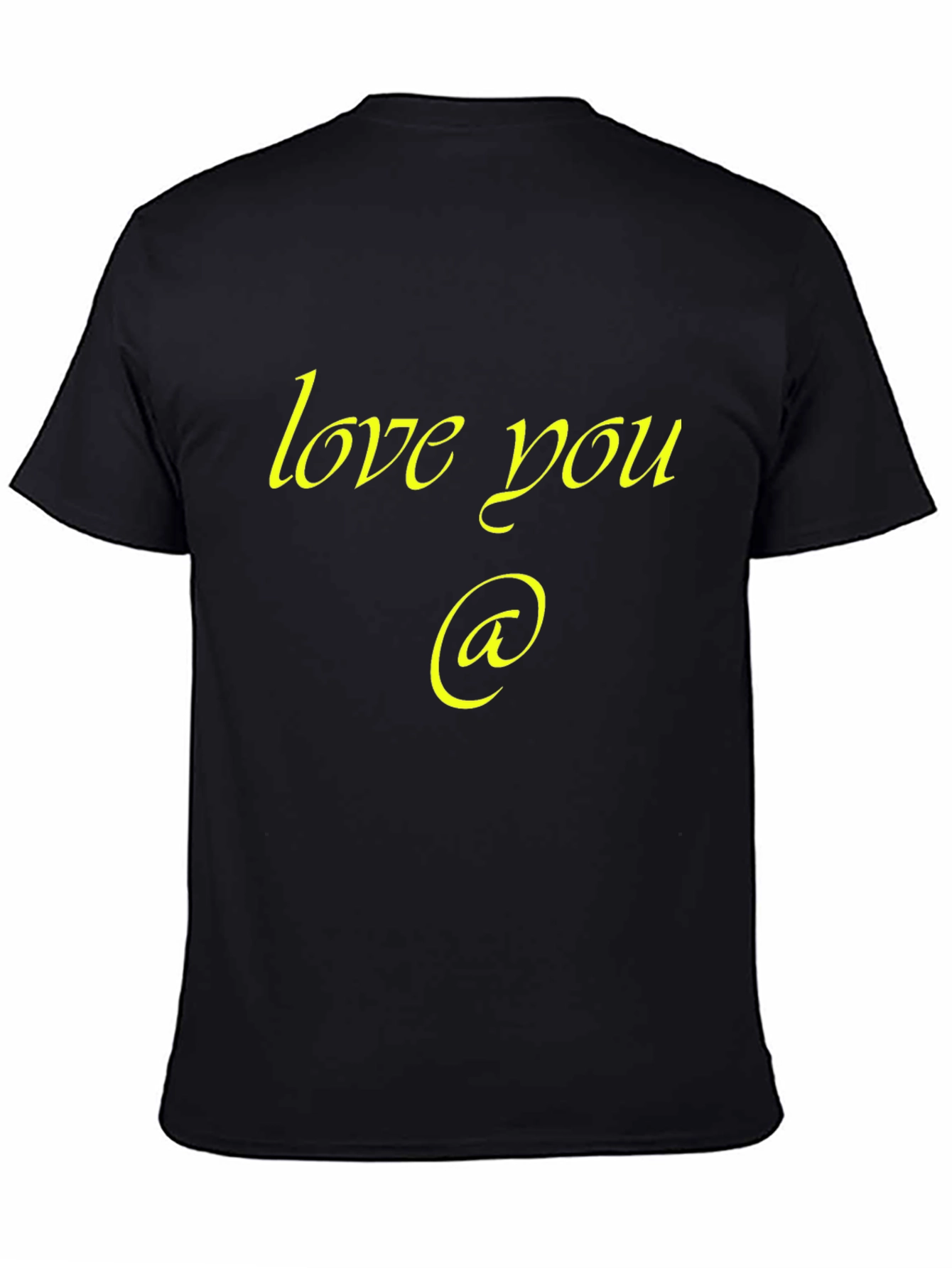 Black Love You Graphic Black T-Shirt view 4