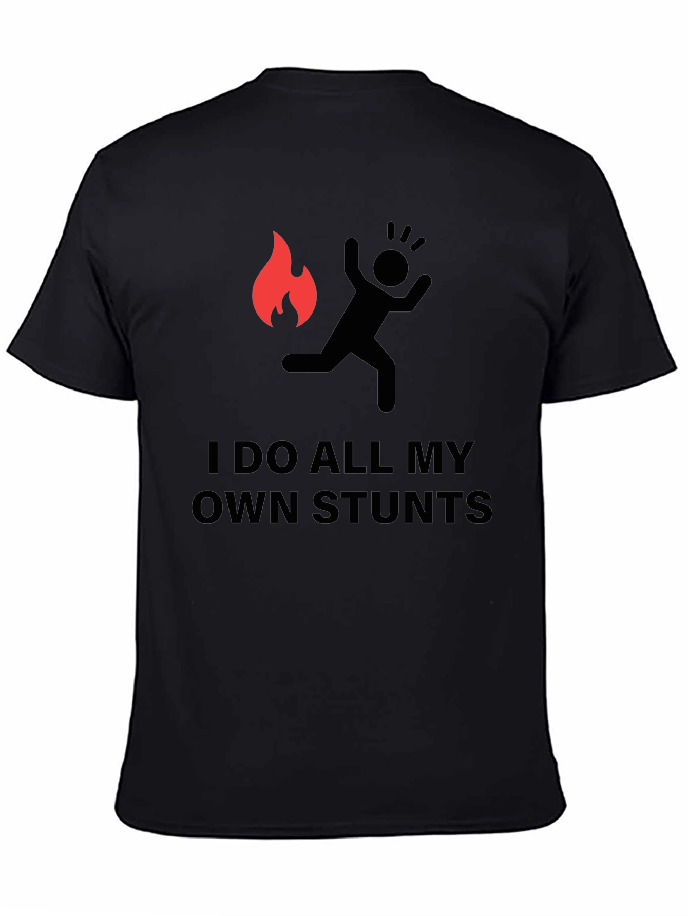 Black I Do All My Own Stunts Graphic Tee - Black view 4