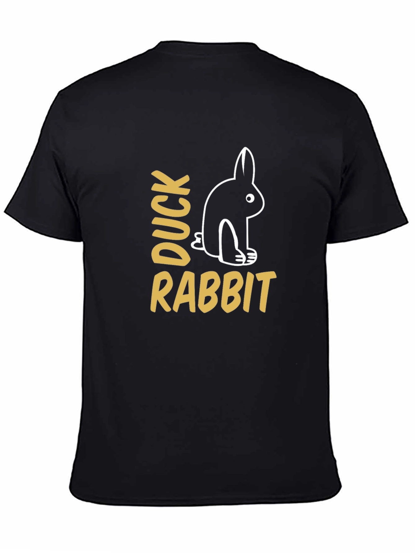 Black Duck Rabbit Optical Illusion Graphic Tee view 4