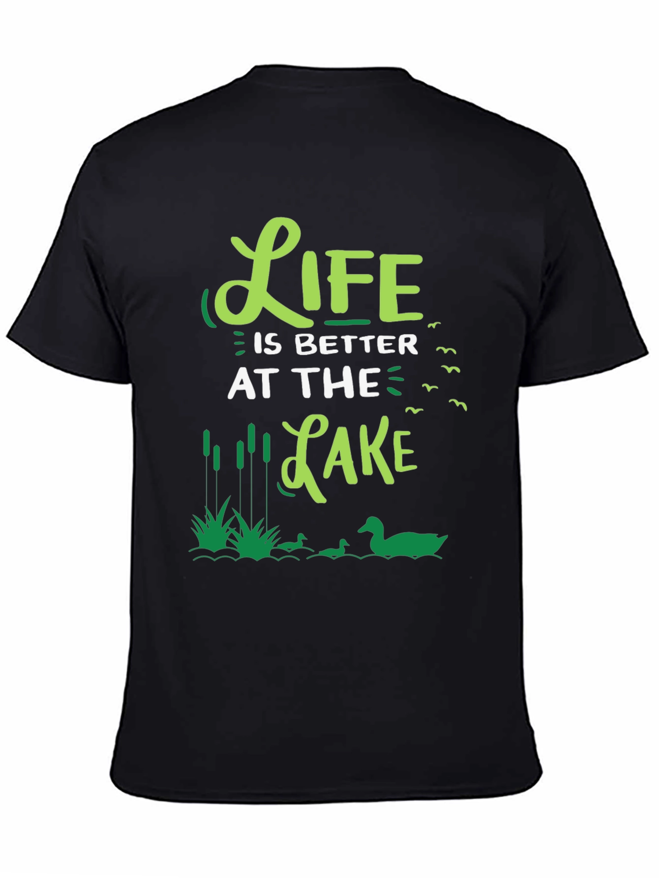 Black Life Is Better At The Lake Graphic Tee view 4