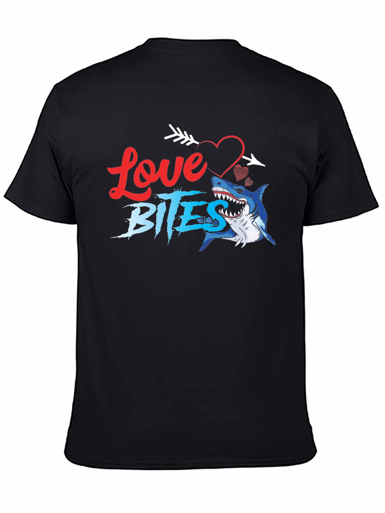 Black Love Bites Shark T-Shirt view 4