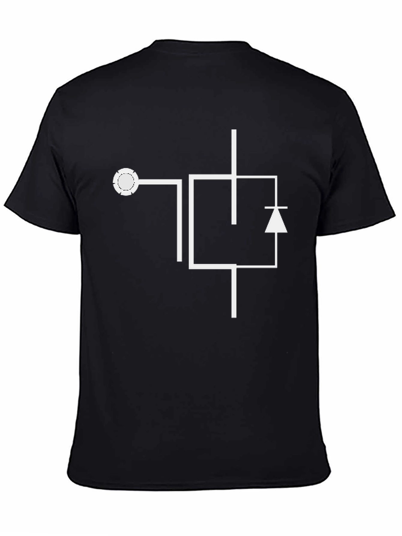 Black Electronics Engineer T-Shirt - Circuit Symbol view 4