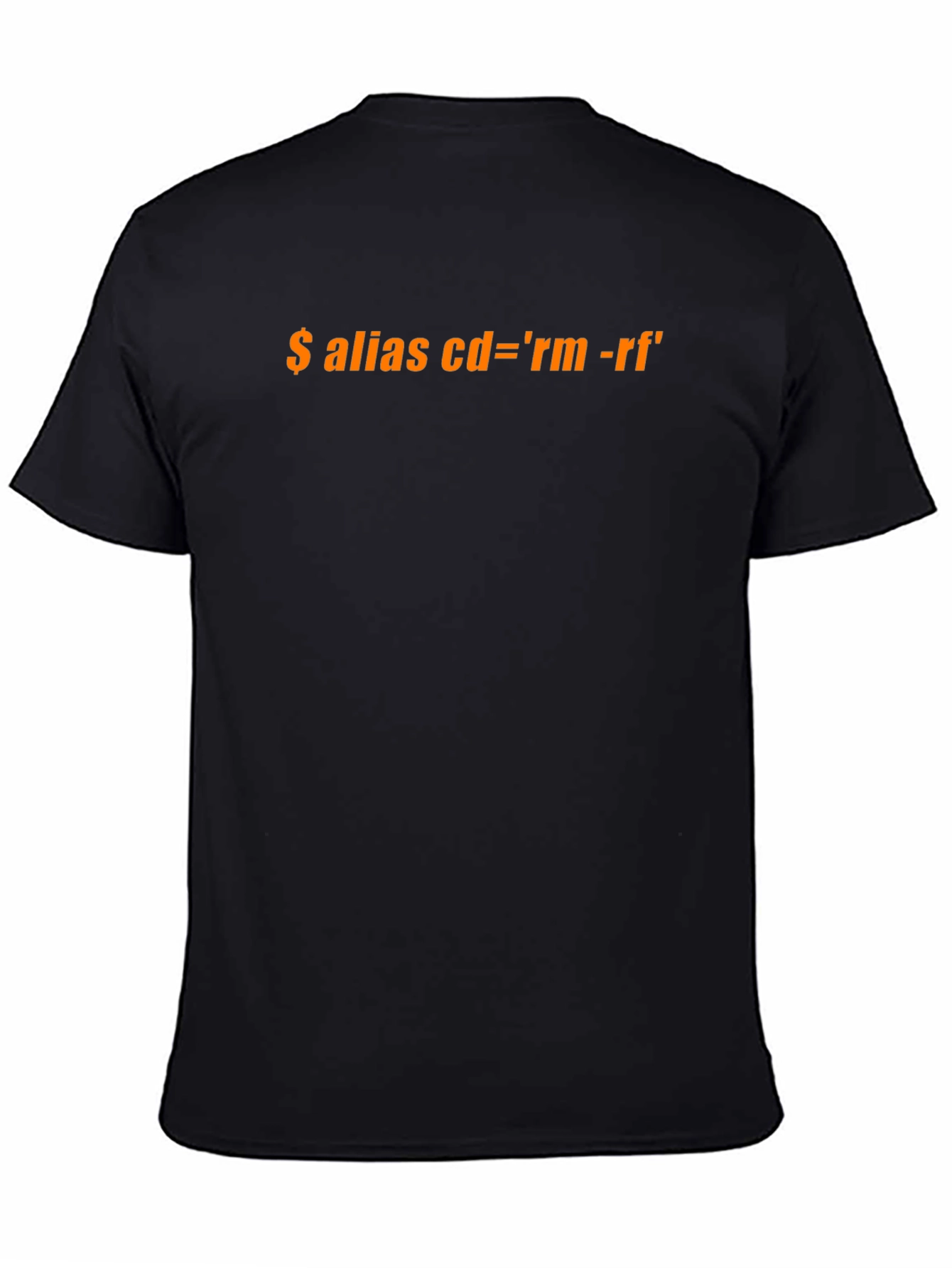 Black Black T-Shirt with Funny Programming Alias Design view 4