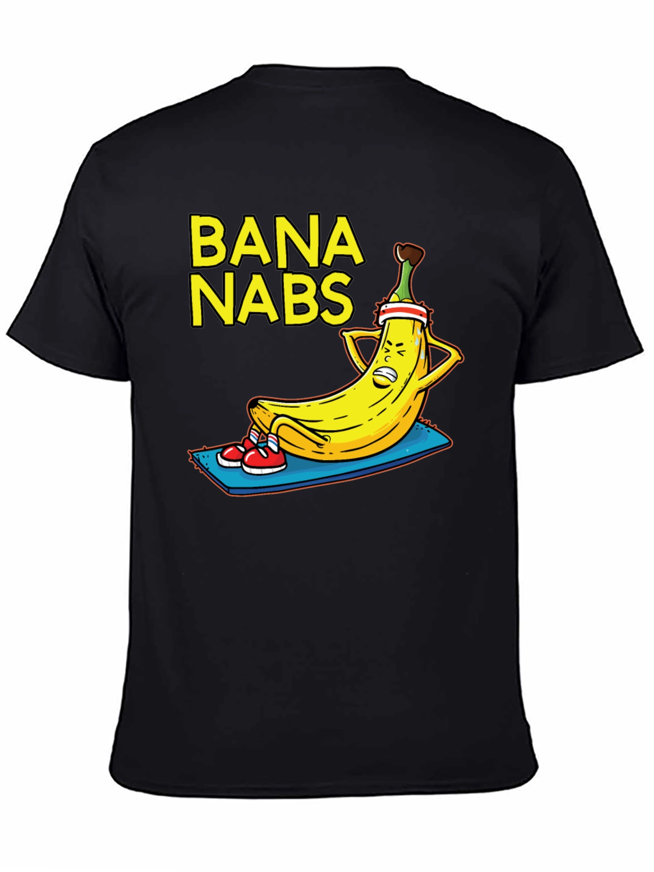 Black Bana Nabs Funny Workout T-Shirt  view 4