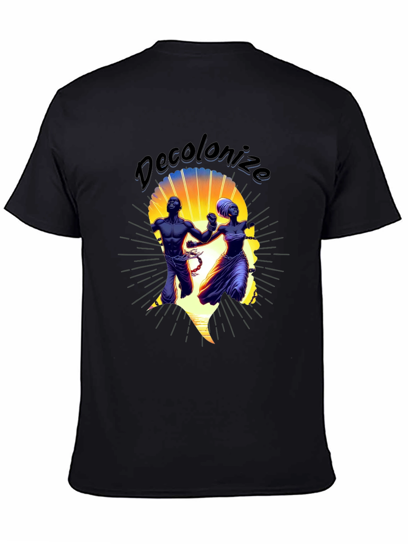 Black Decolonize Graphic T-Shirt - Black view 4