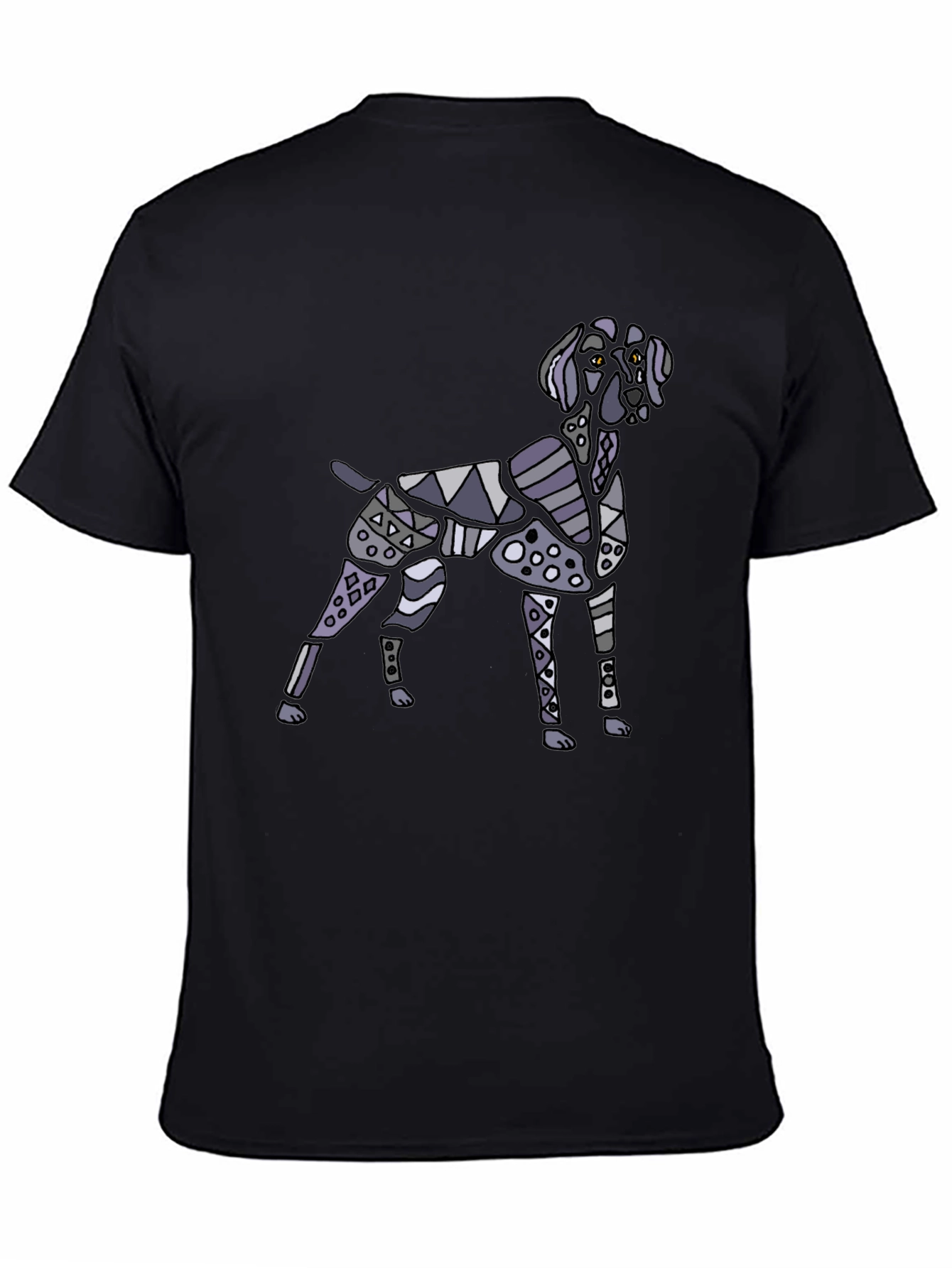 Black Dog Graphic Print Black T-Shirt view 4