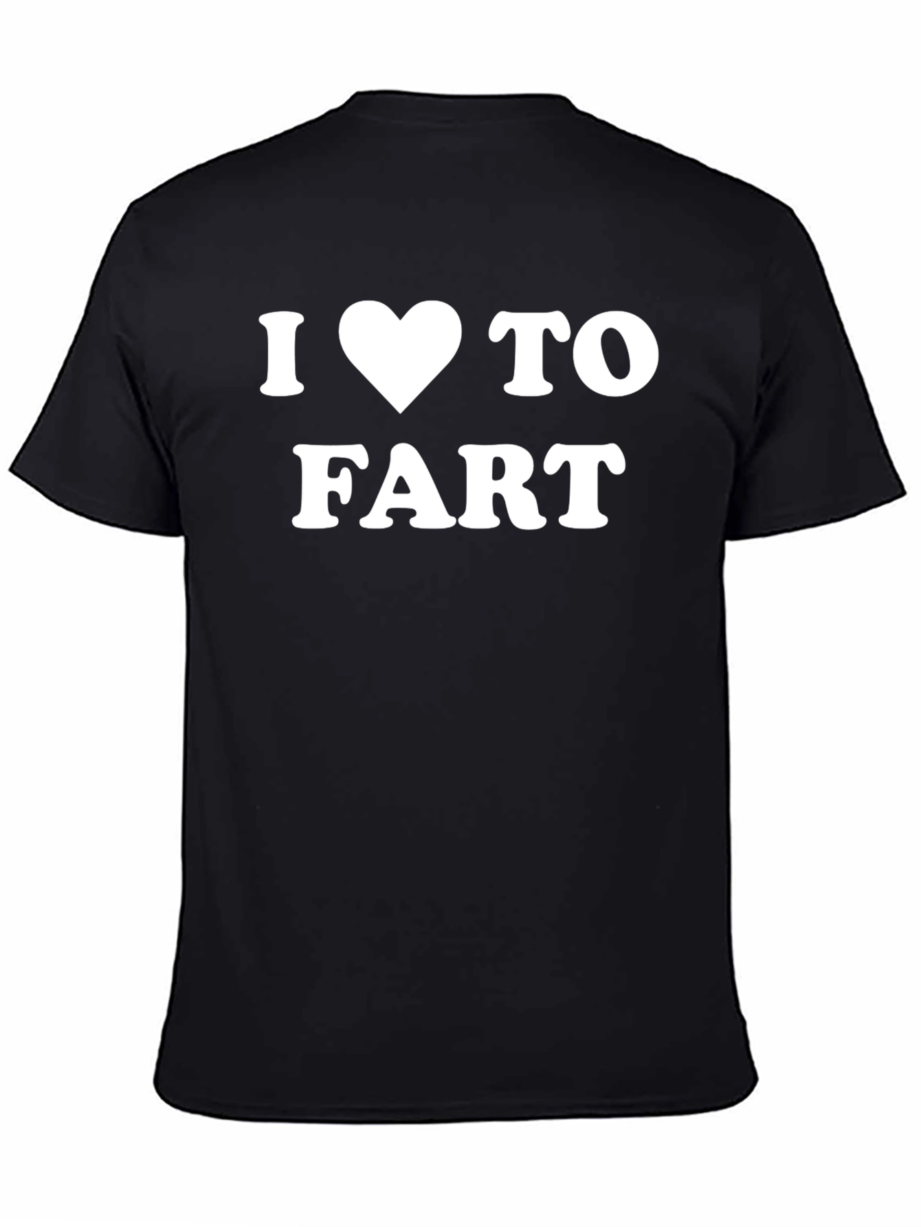 Black I Love to Fart Graphic Tee - Black Cotton T-Shirt view 4
