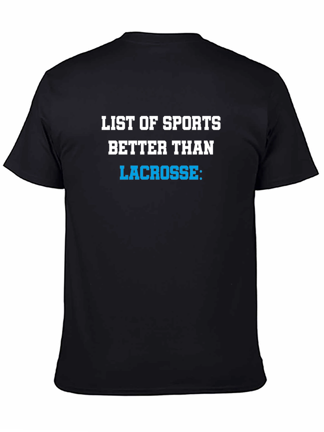 Black Funny Lacrosse Haters Graphic Tee view 4