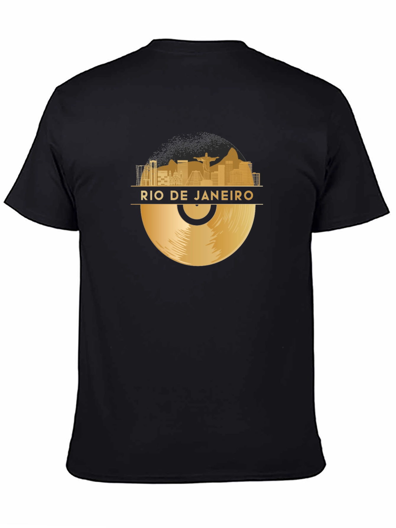 Black Rio de Janeiro Vinyl Graphic T-Shirt - Black view 4