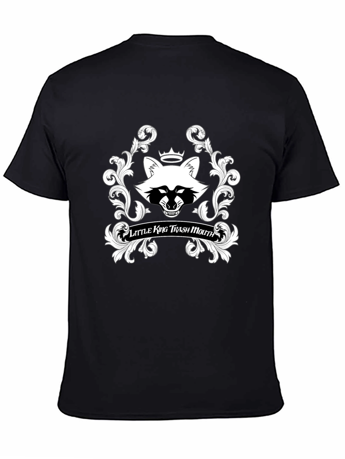 Black Little King Trash Mouth Graphic T-Shirt view 4