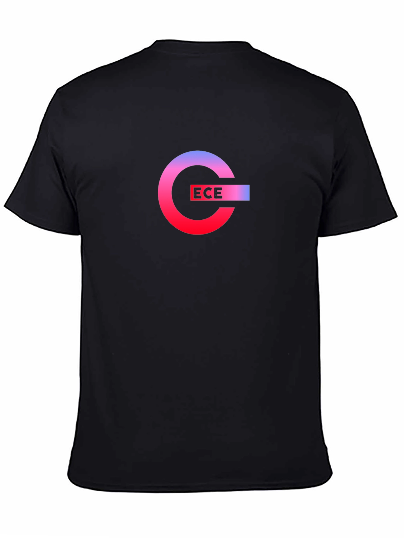 Black ECE Logo Graphic Black Tee view 4