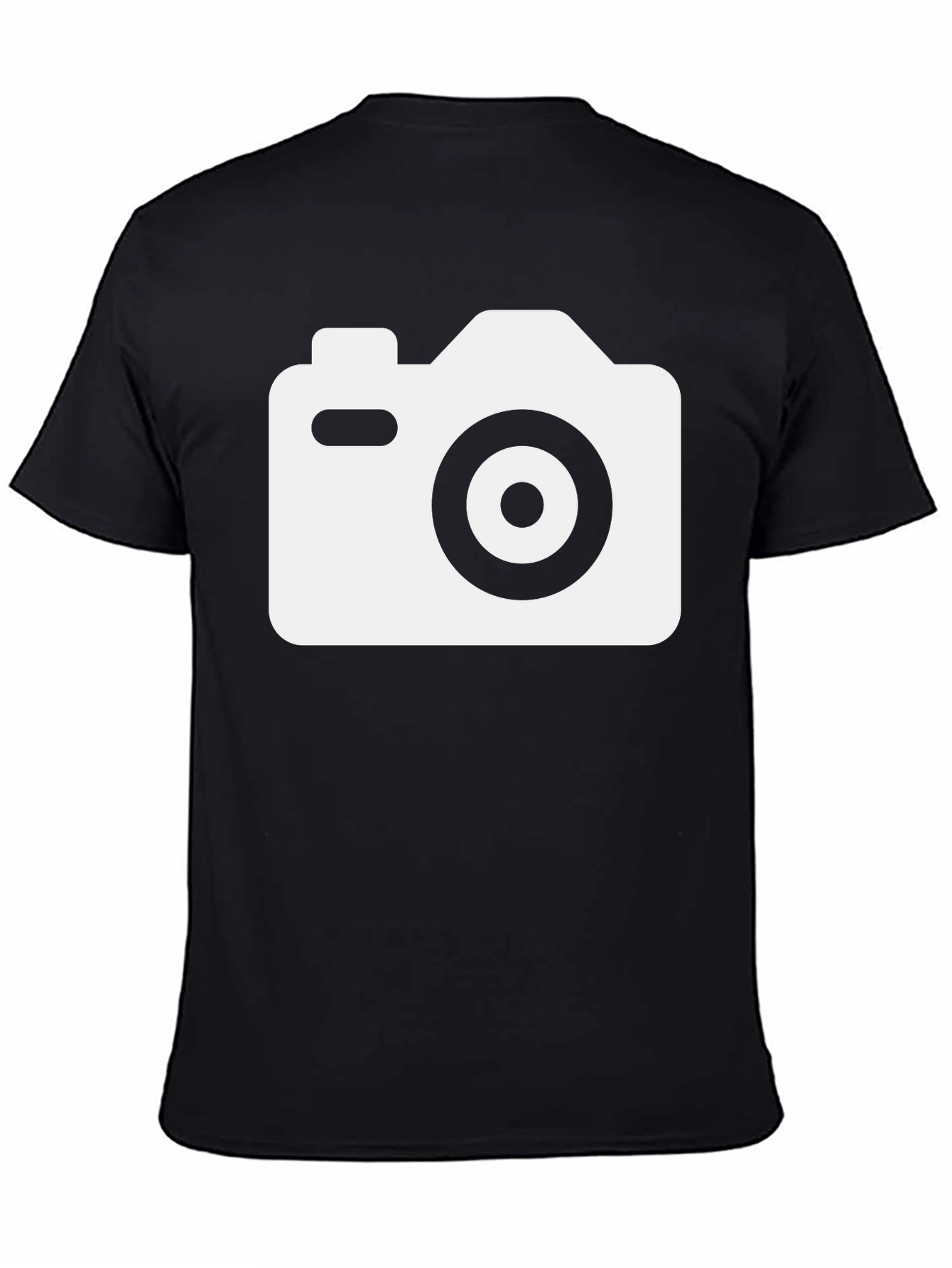 Black Camera Graphic T-Shirt - Black Cotton Tee view 4