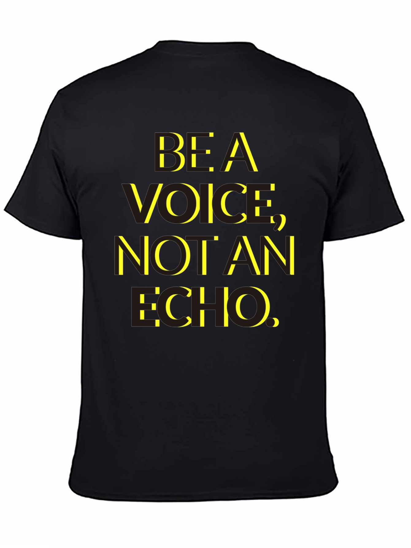 Black Be A Voice T-Shirt - Inspirational Message Tee view 4