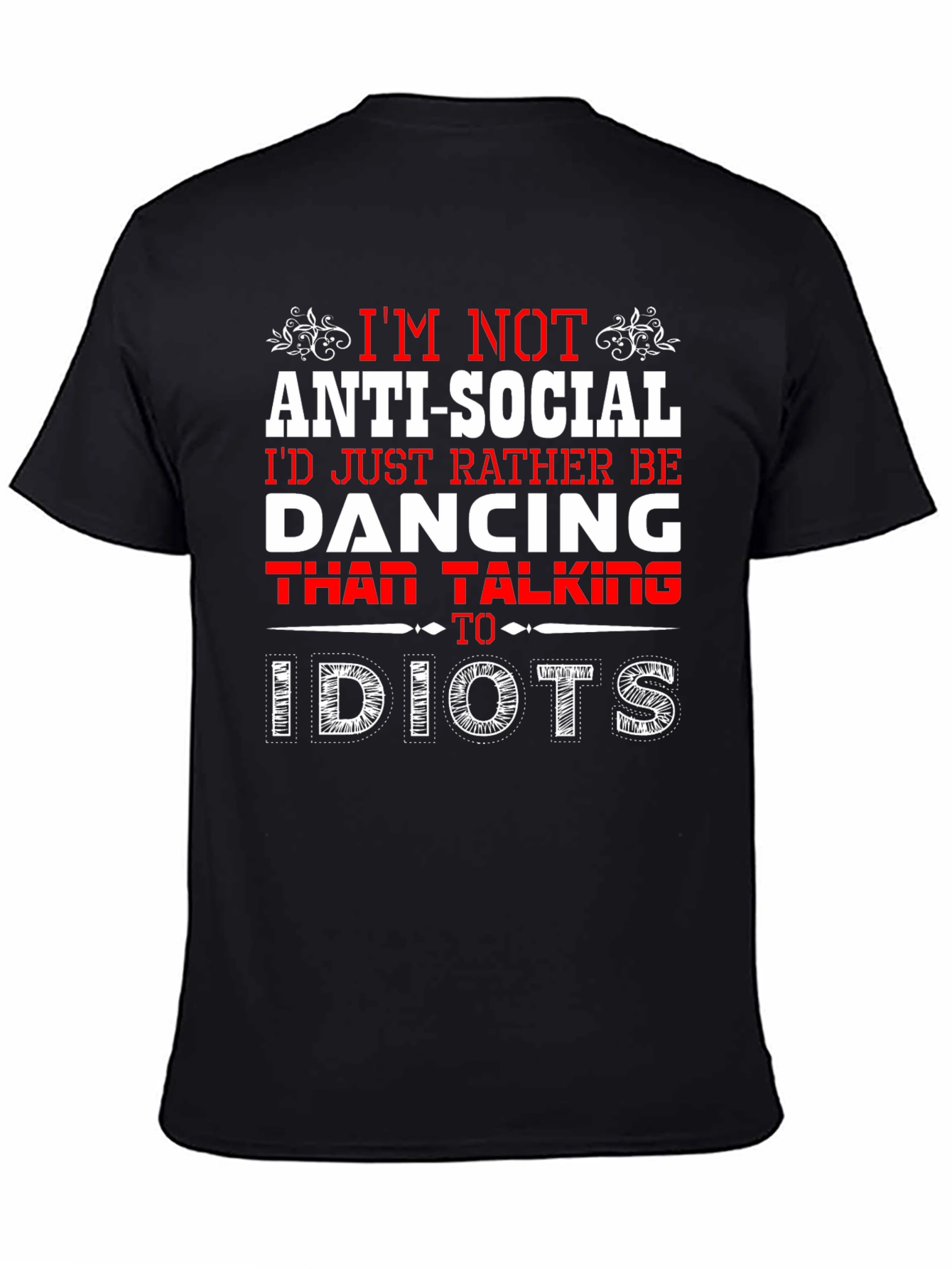 Black Anti-Social Dancing T-Shirt -  Rather Be Dancing view 4