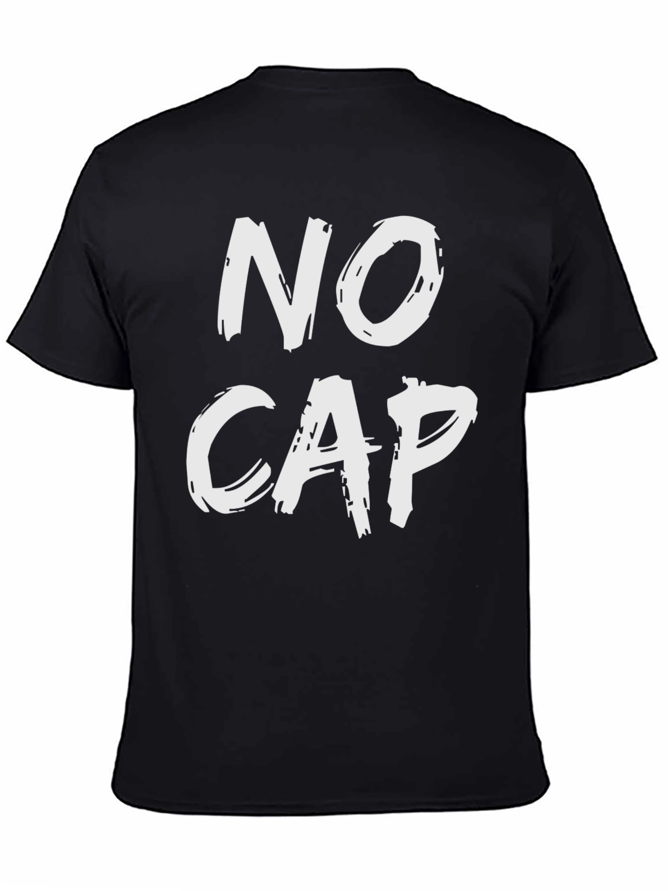 Black No Cap Black Graphic Tee - Statement T-Shirt view 4