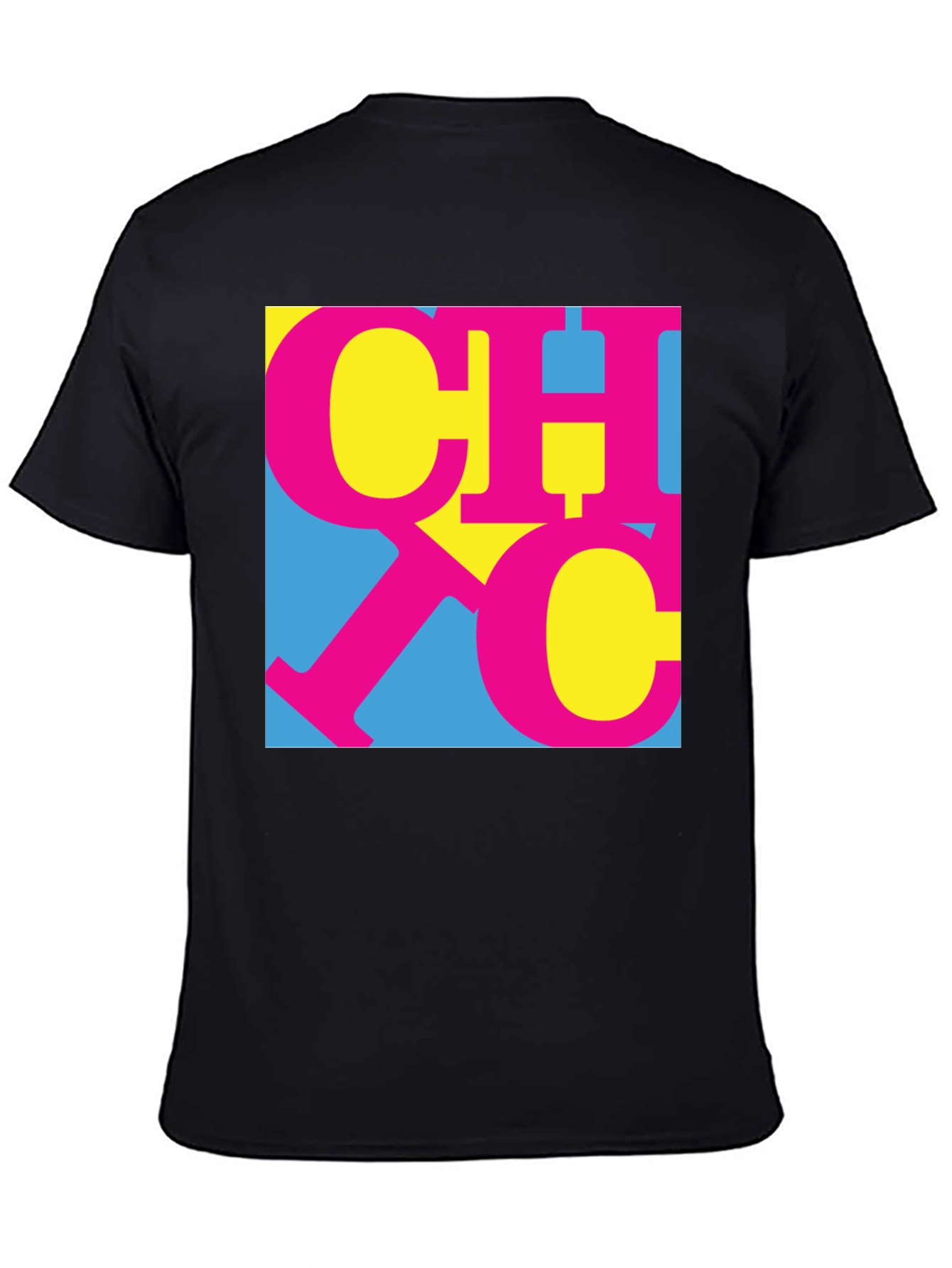 Black Retro CHIC Graphic Tee - Black Cotton Blend view 4