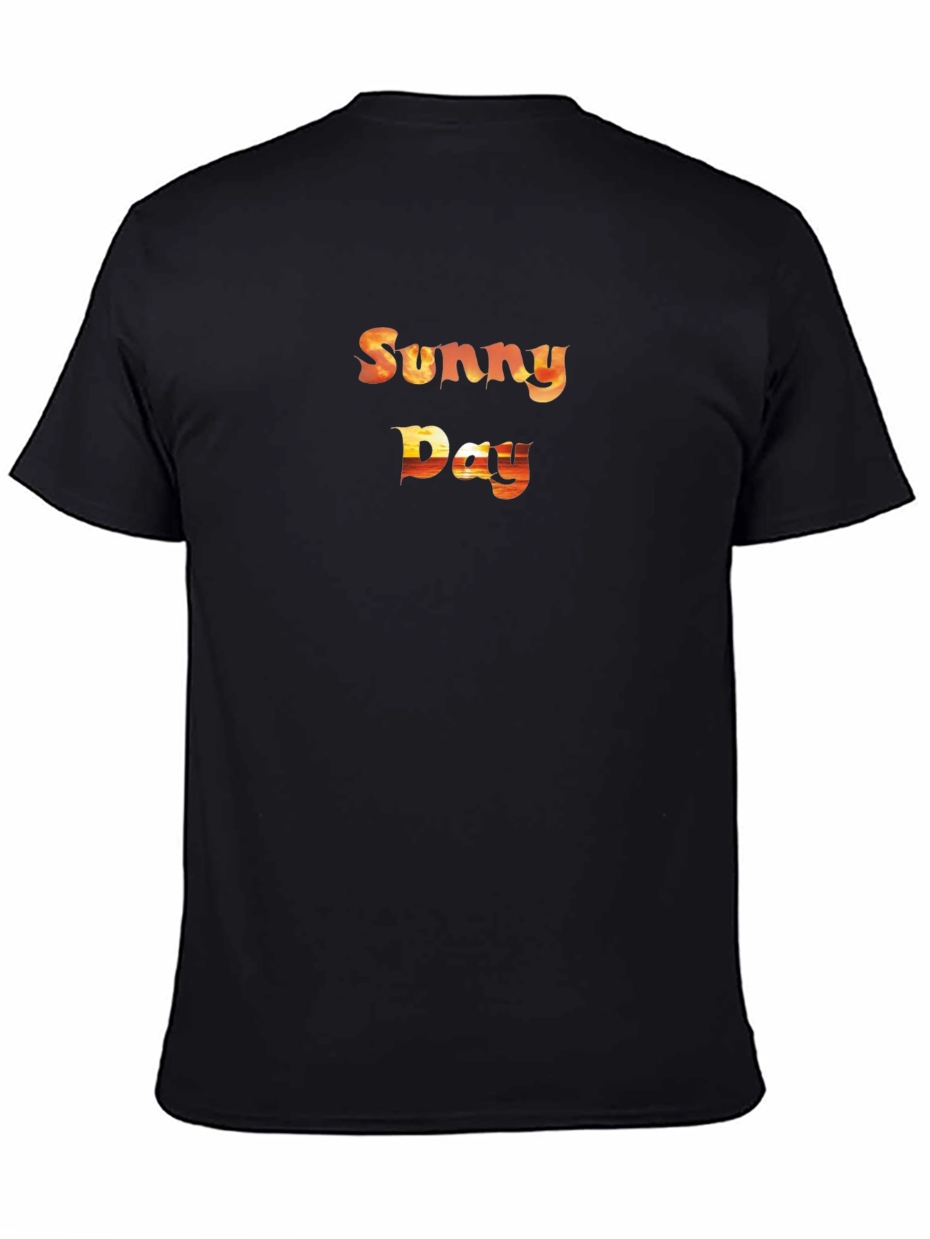 Black Sunny Day Graphic Black T-Shirt view 4