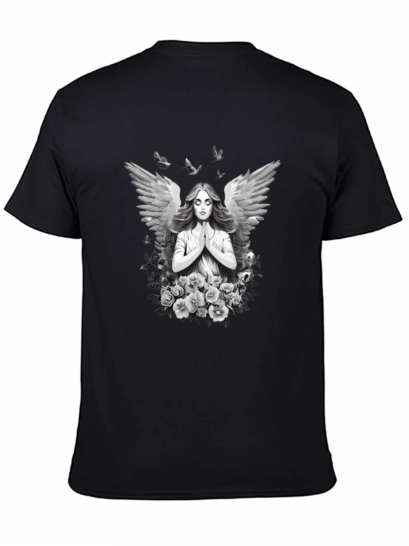 Angel Wings Black T-Shirt - 4