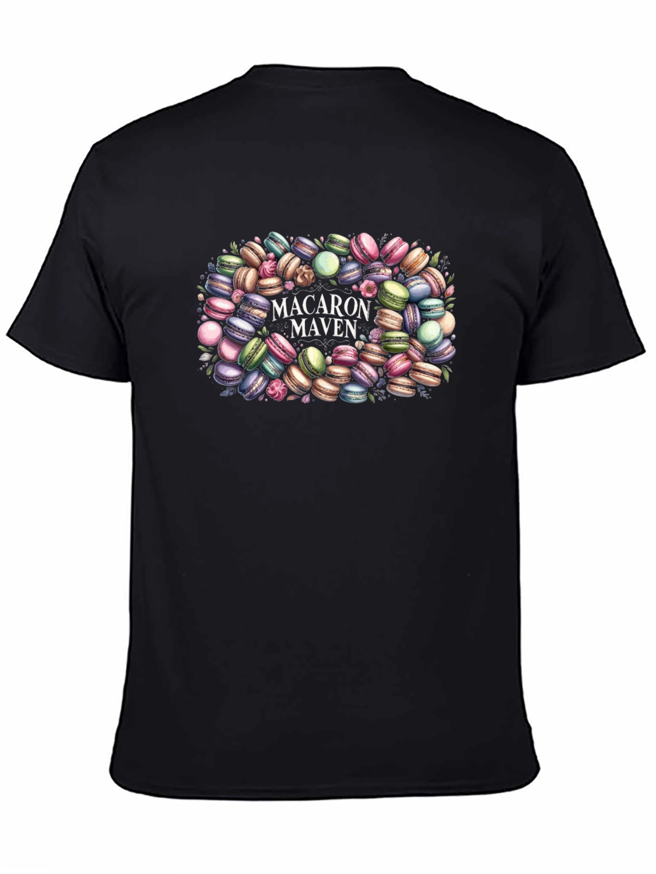 Black Macaron Maven Graphic Tee - Sweet Style view 4