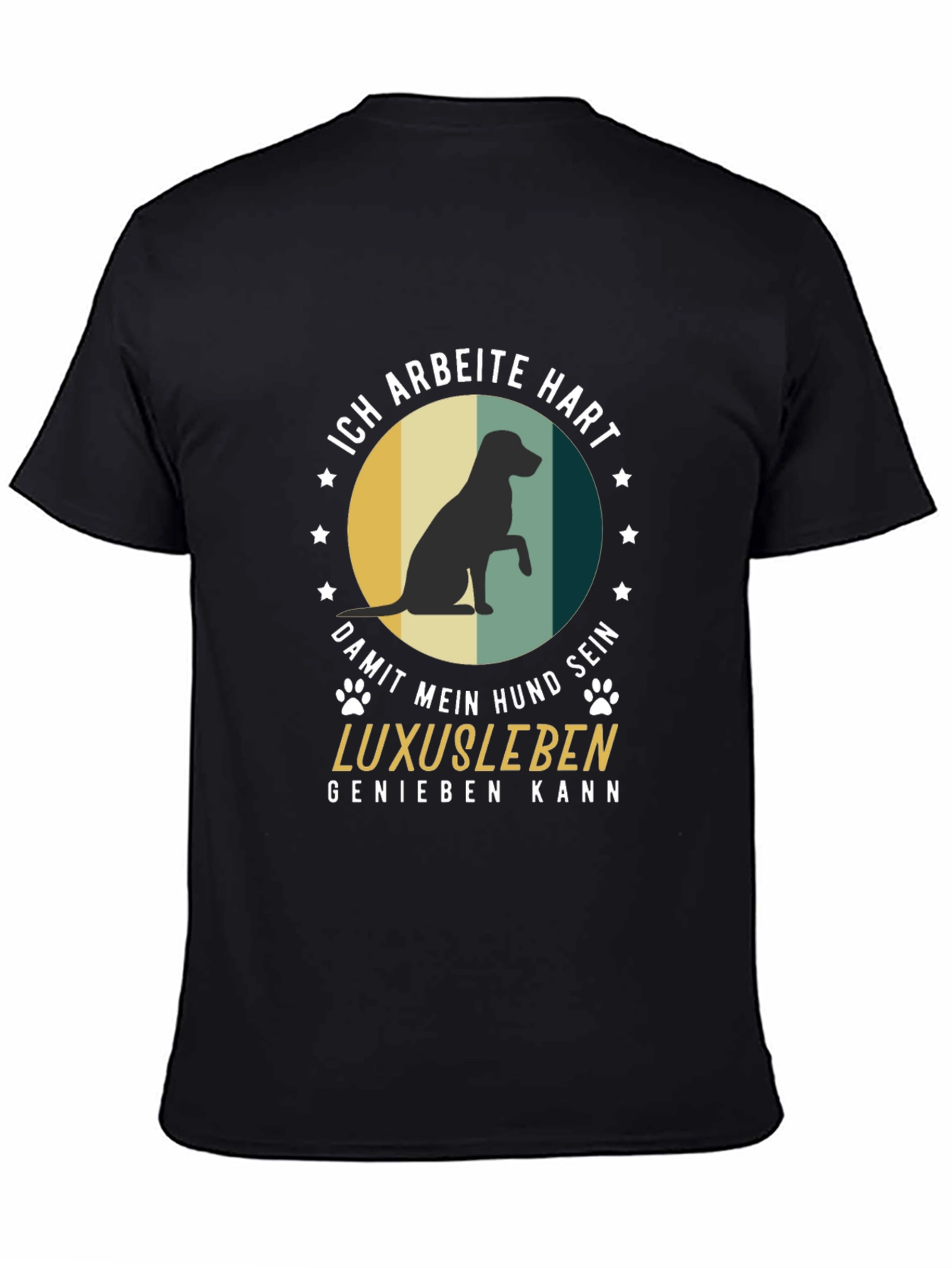 Black Dog Lover T-Shirt - I Work Hard for Dog view 4