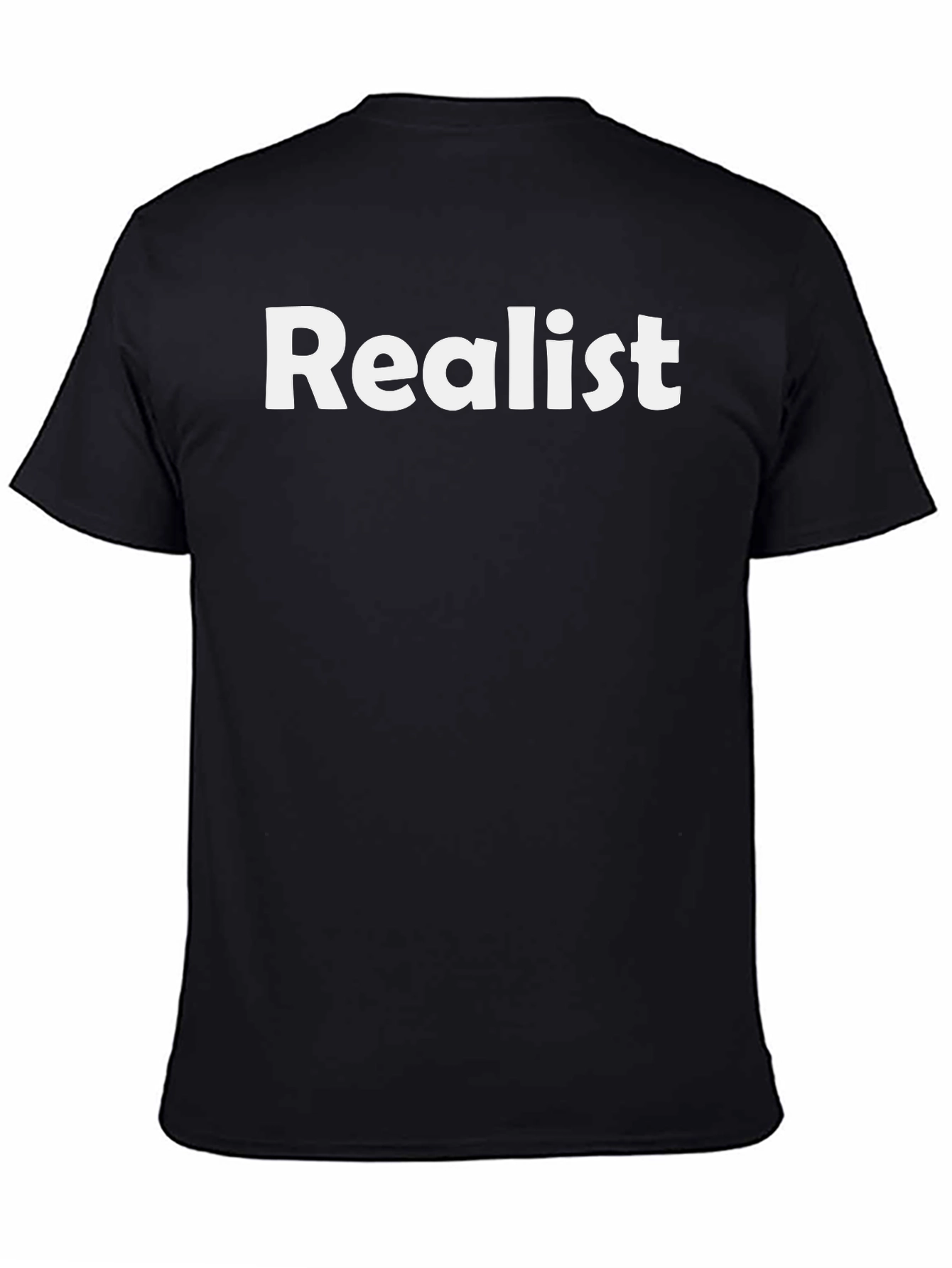 Black Realist Graphic T-Shirt - Men's Short Sleeve Crew Neck Tee view 4
