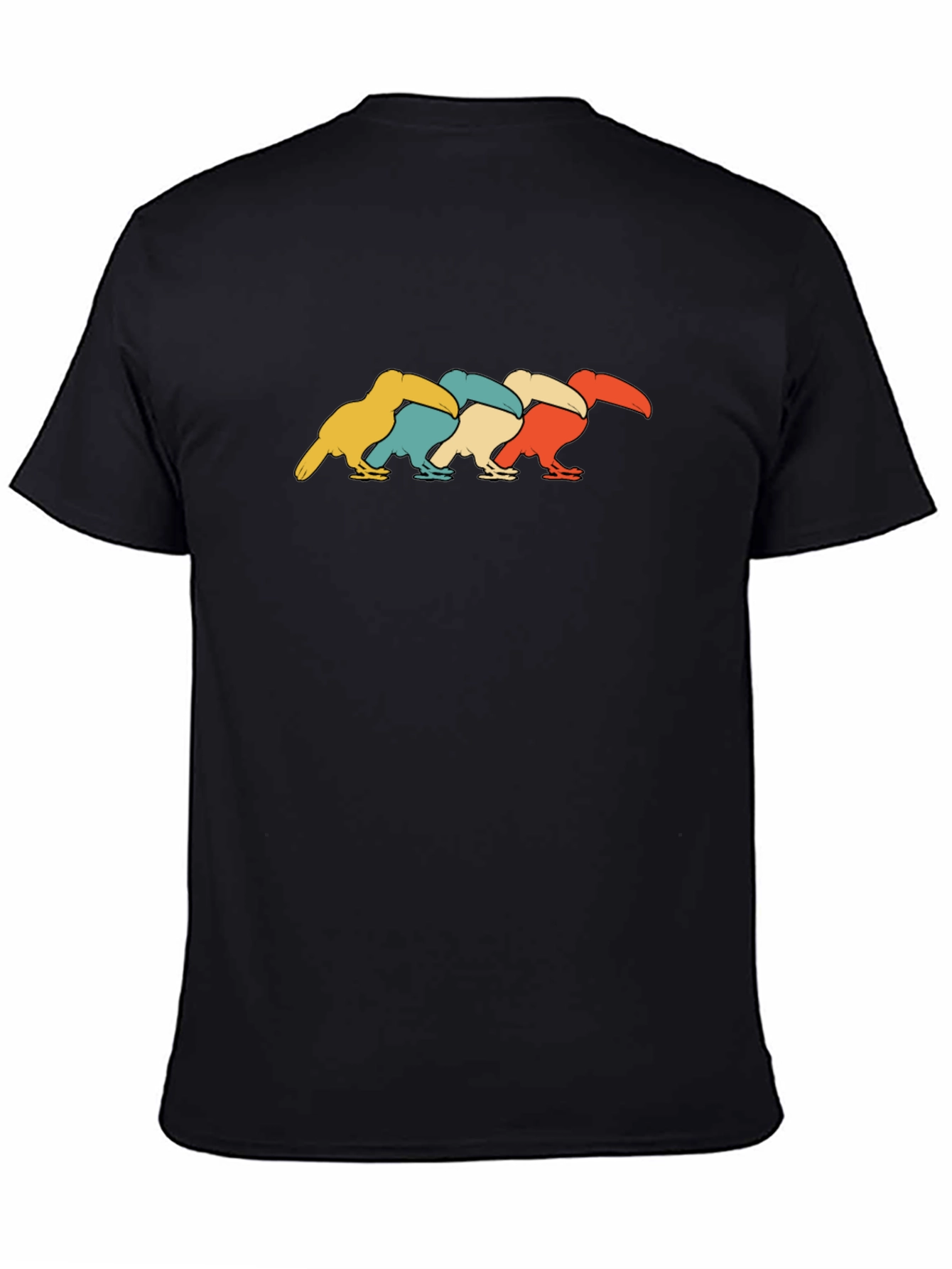 Black Retro Toucan T-Shirt - Graphic Tee view 4