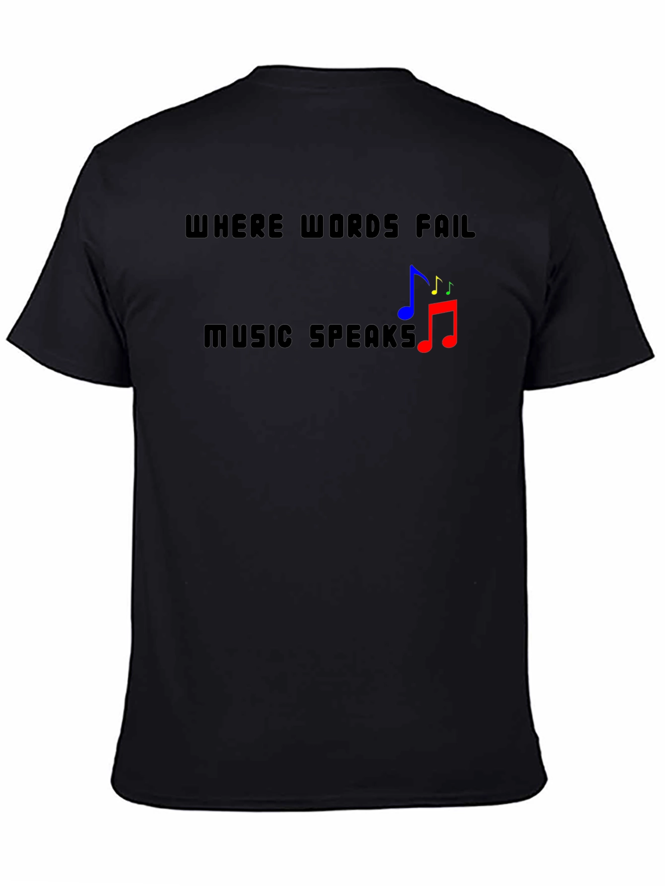 Black Music Speaks T-Shirt - Stylish Graphic Tee view 4