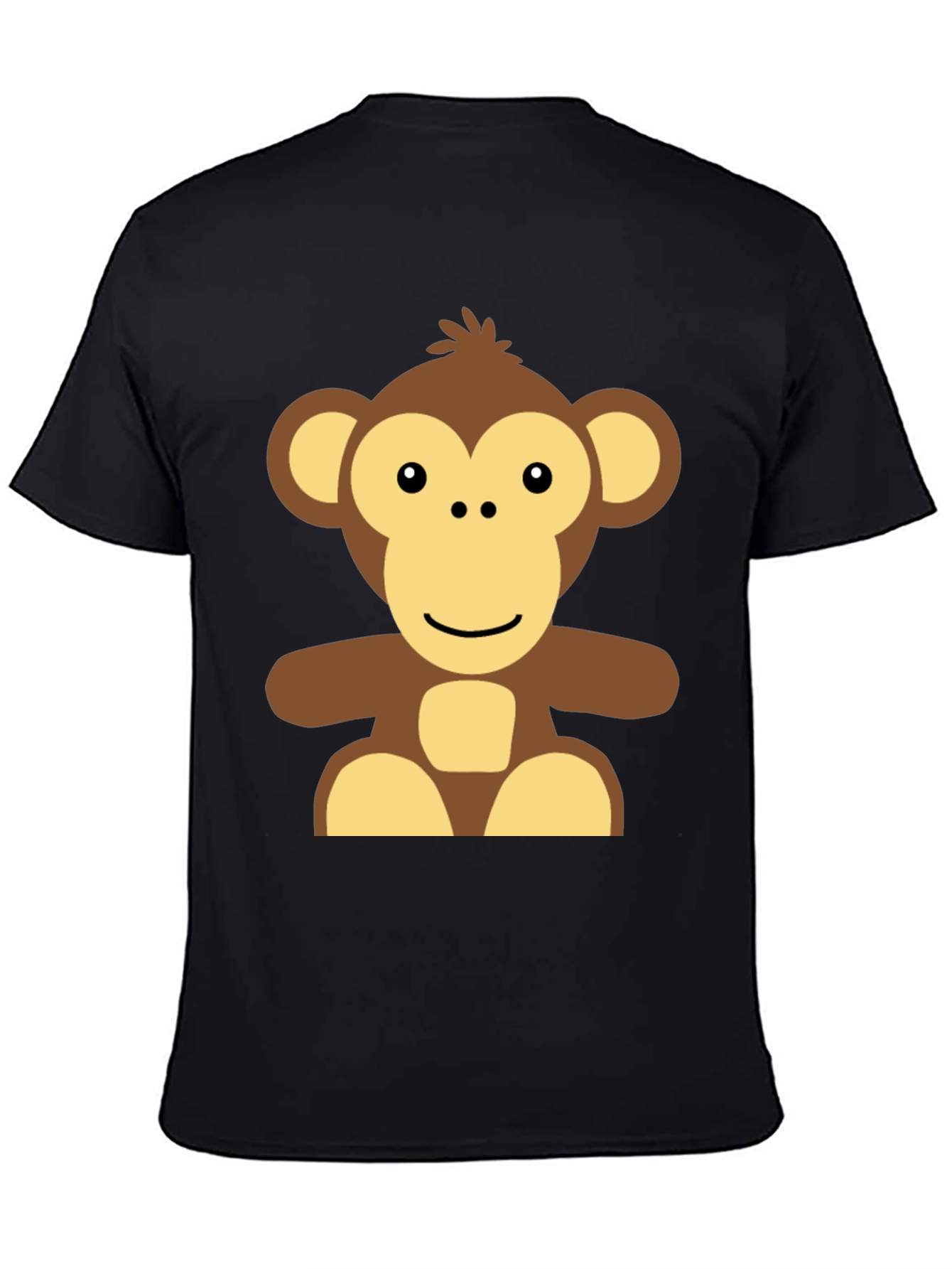 Black Monkey Graphic Black T-Shirt - Casual Wear view 4
