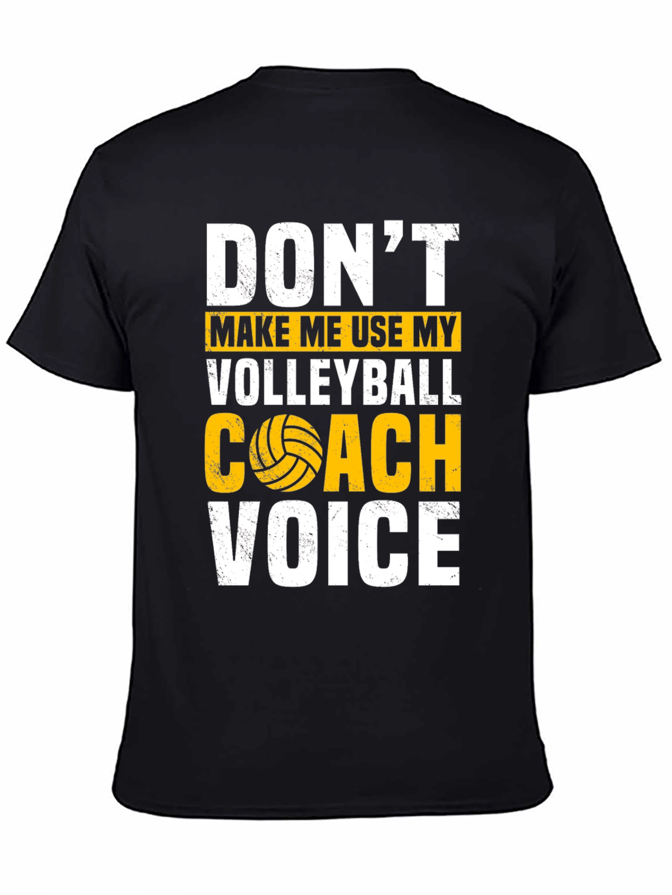 Black Volleyball Coach T-Shirt - Funny Warning Tee view 4