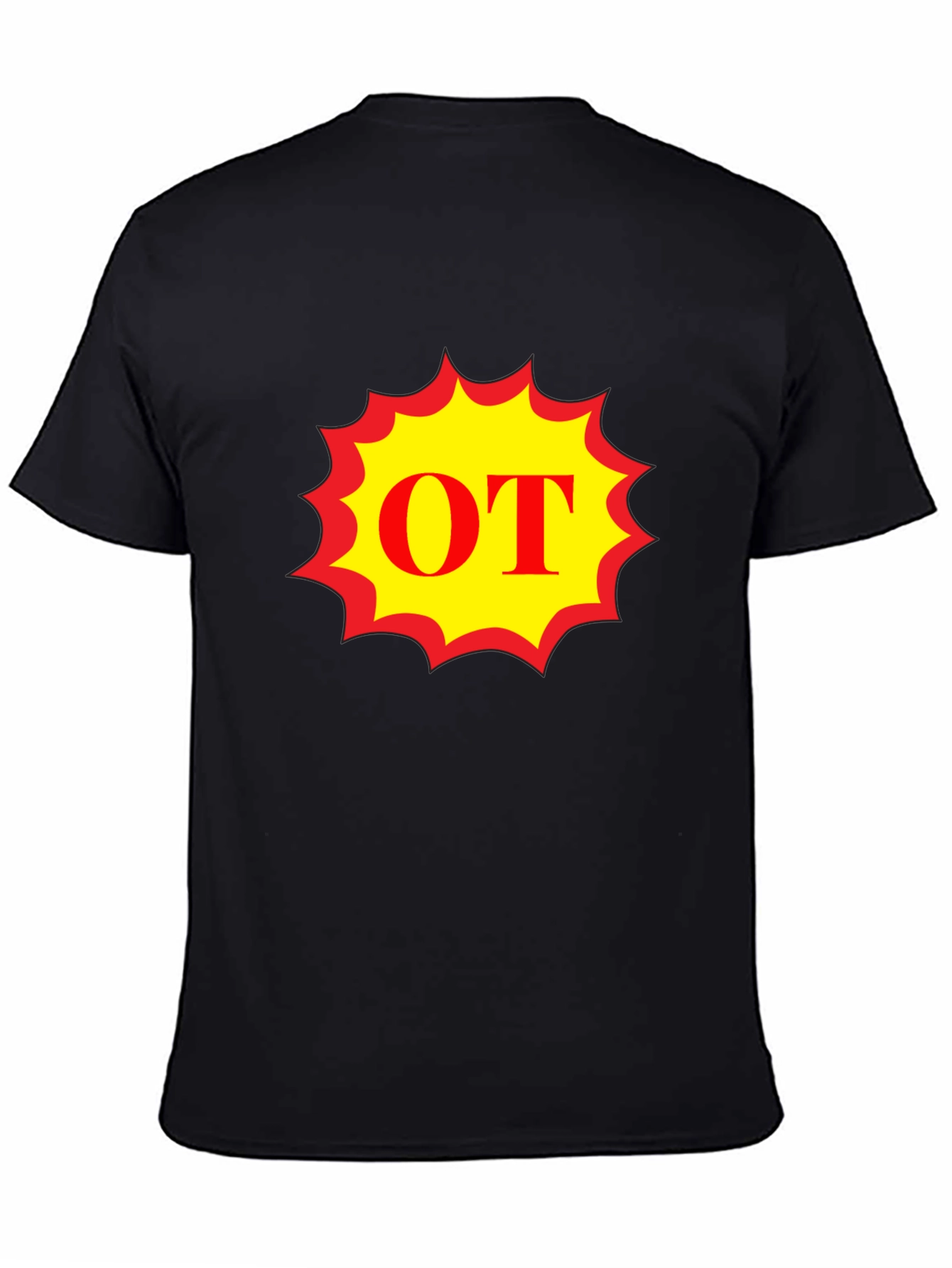 Black OT Burst T-Shirt - Bold Graphic Tee view 4