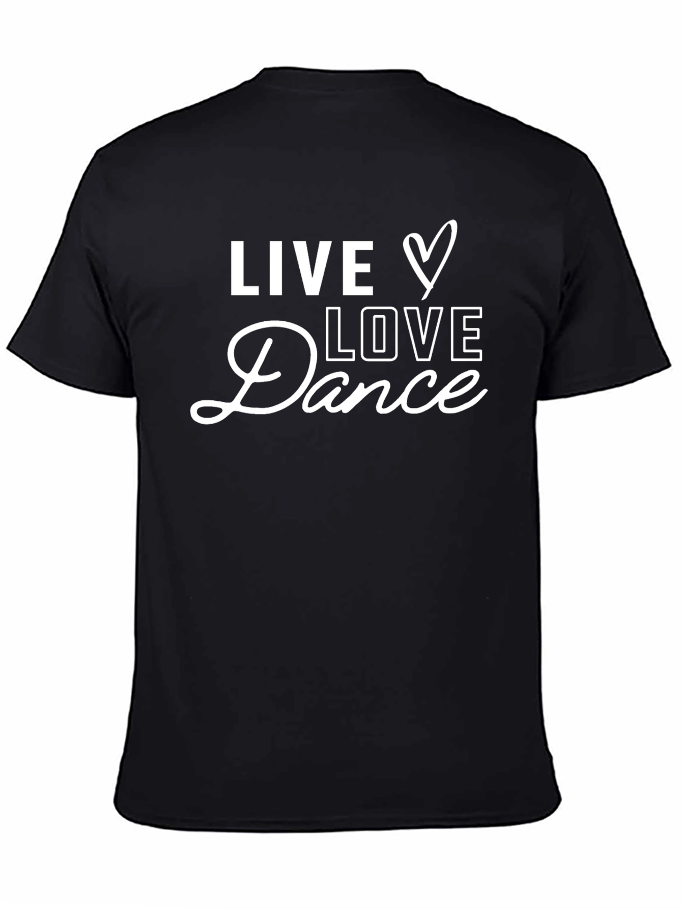 Black Live Love Dance Graphic Tee - Trendy T-Shirt view 4