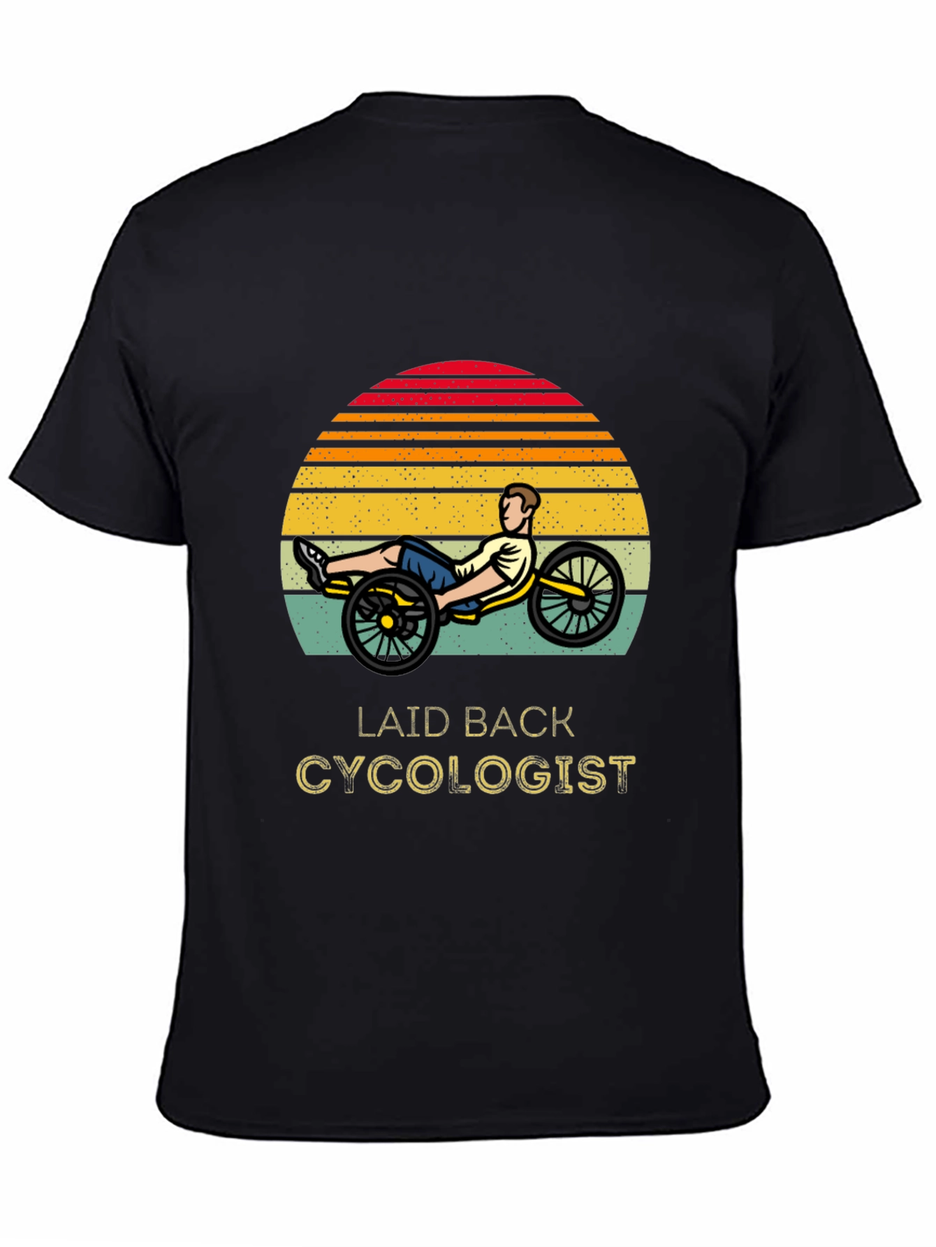 Black Laid Back Cycologist T-Shirt view 4