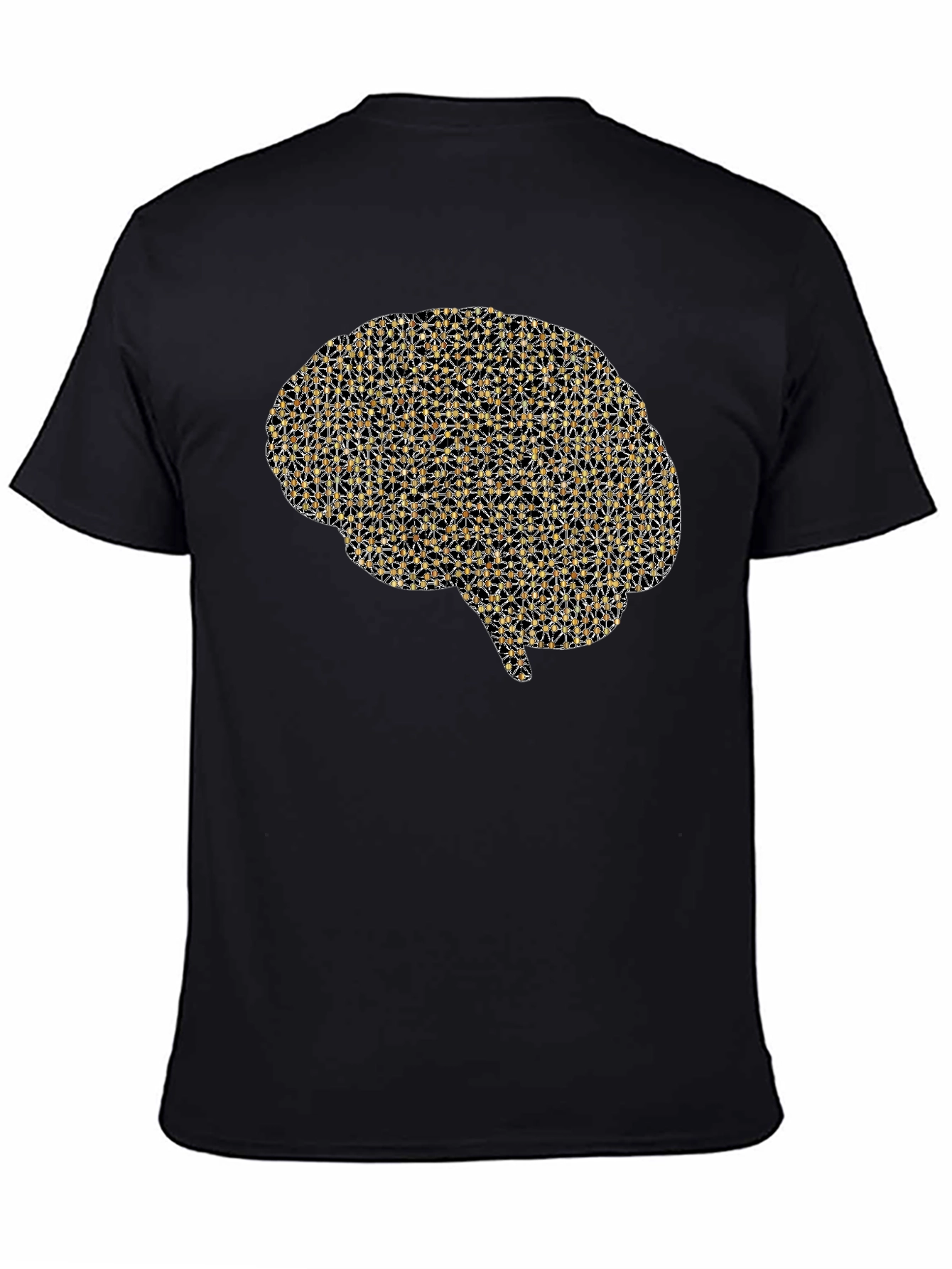 Black Brain Graphic Tee - Black Casual T-Shirt view 4