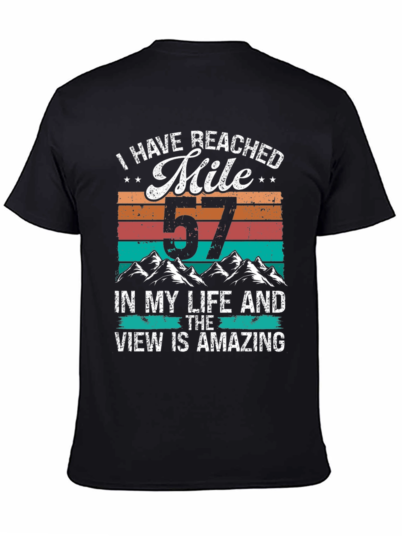 Black 57 Mile Life View T-Shirt view 4