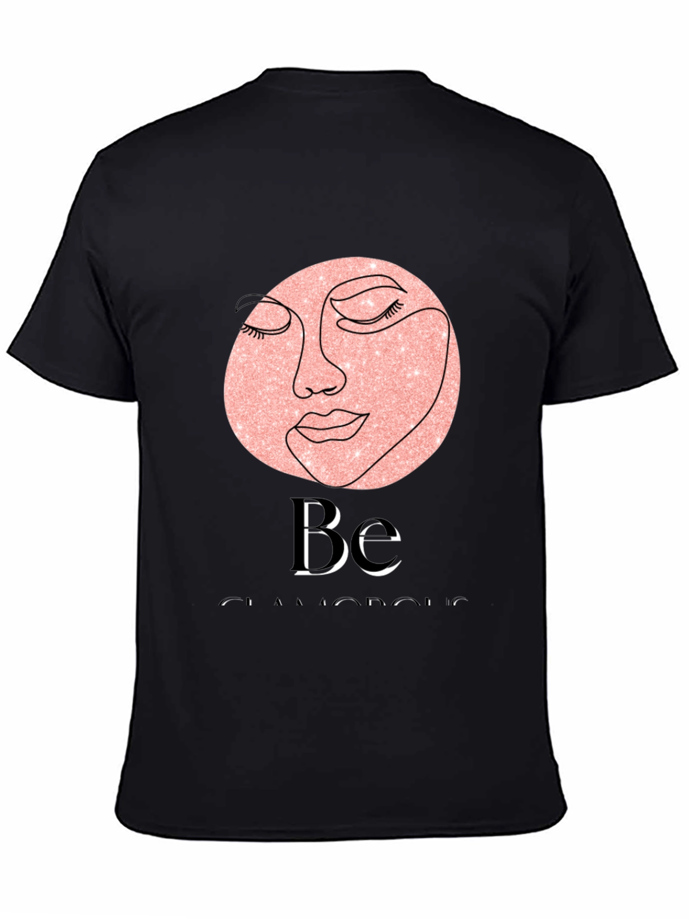 Black Glamorous Face Graphic Tee view 4