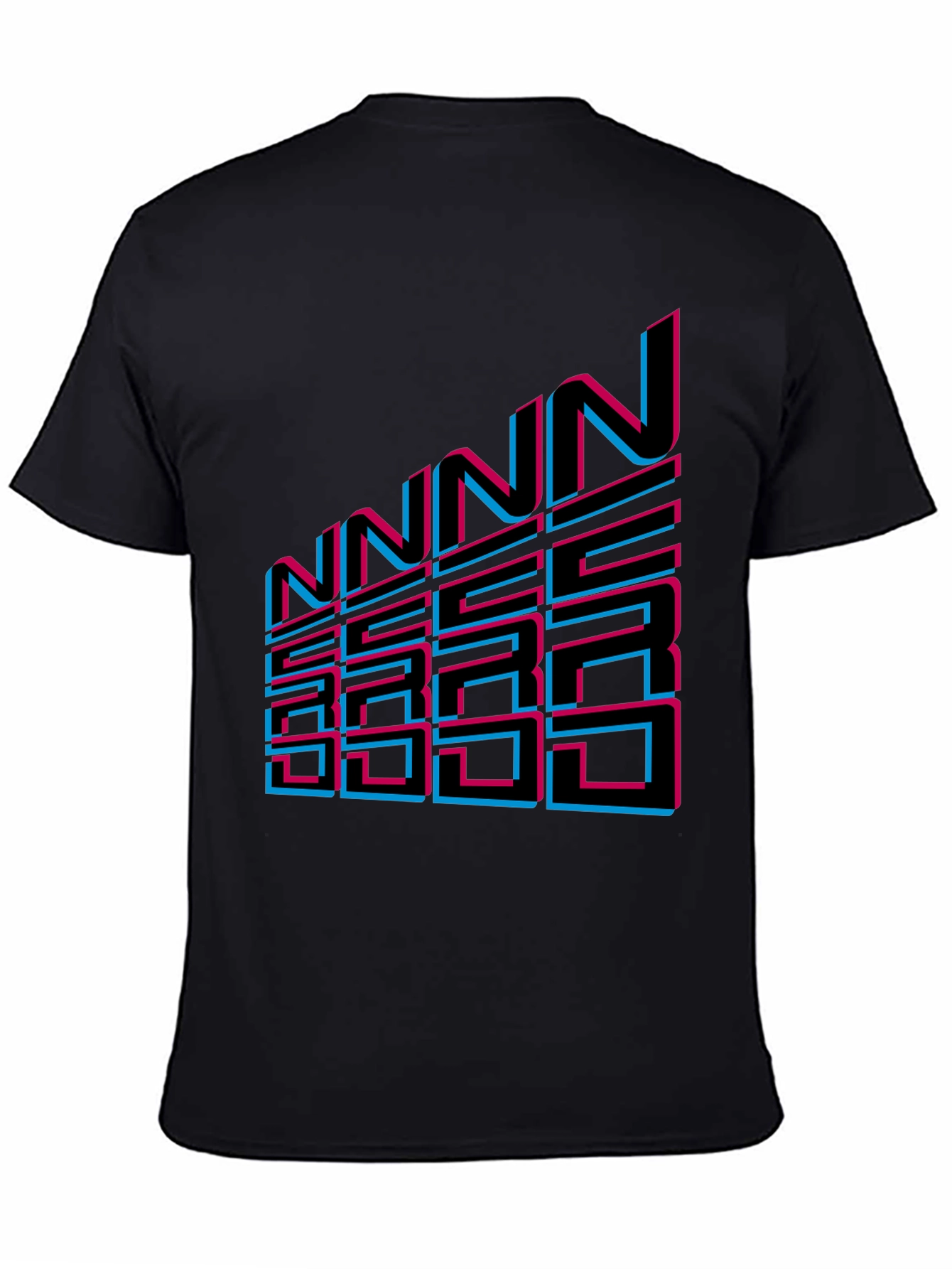 Black Retro NNN SSS Graphic Tee - Black view 4