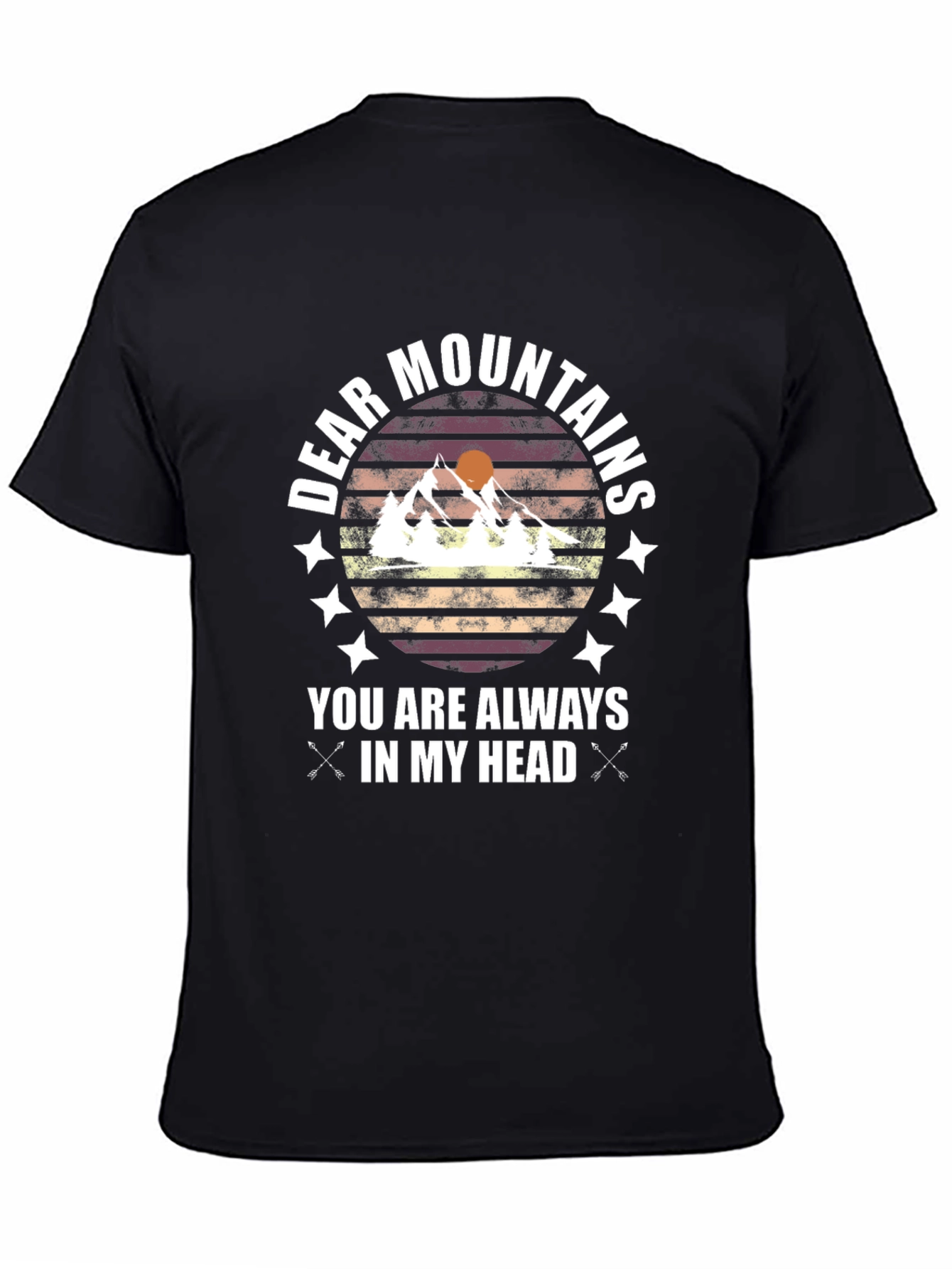 Black Dear Mountains Graphic Tee view 4