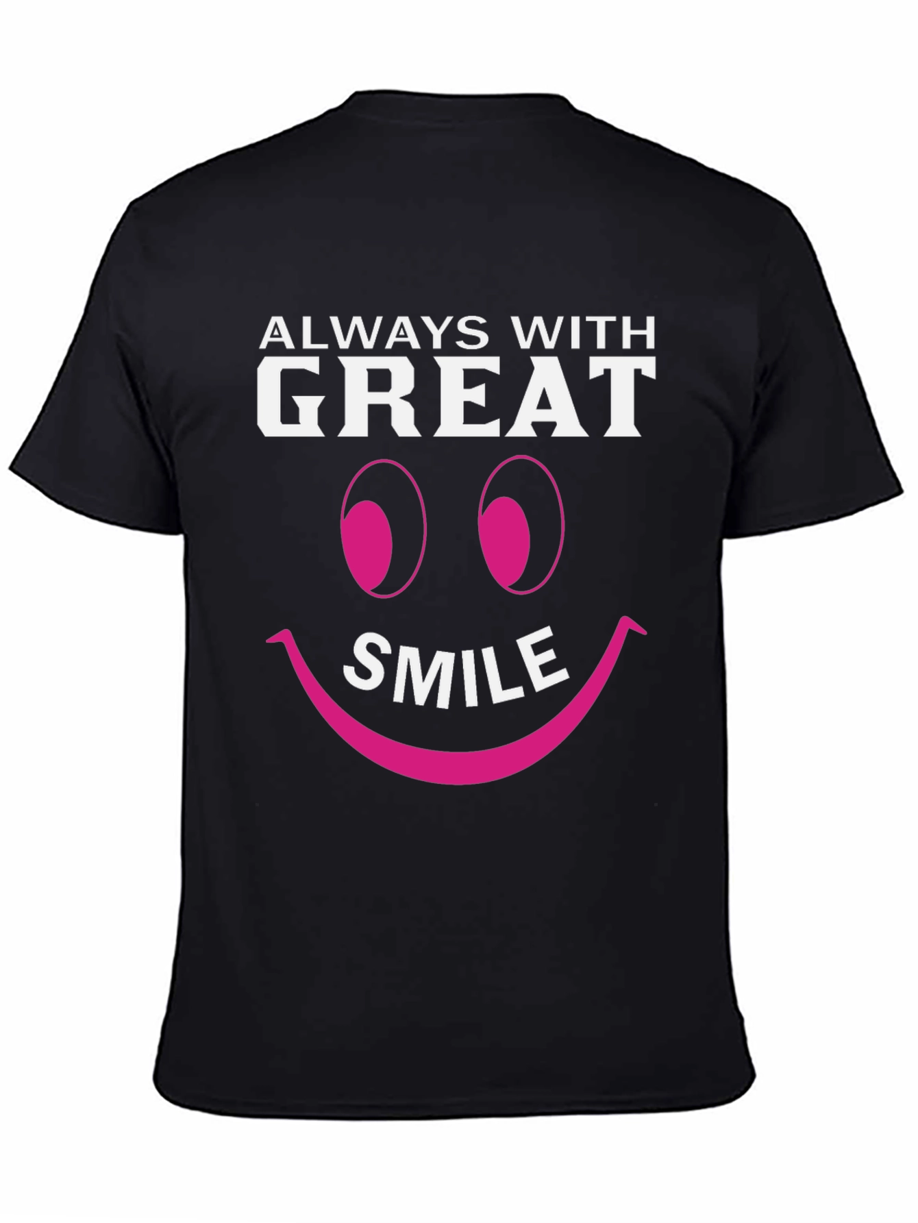 Black Always With Great Smile Black T-Shirt view 4