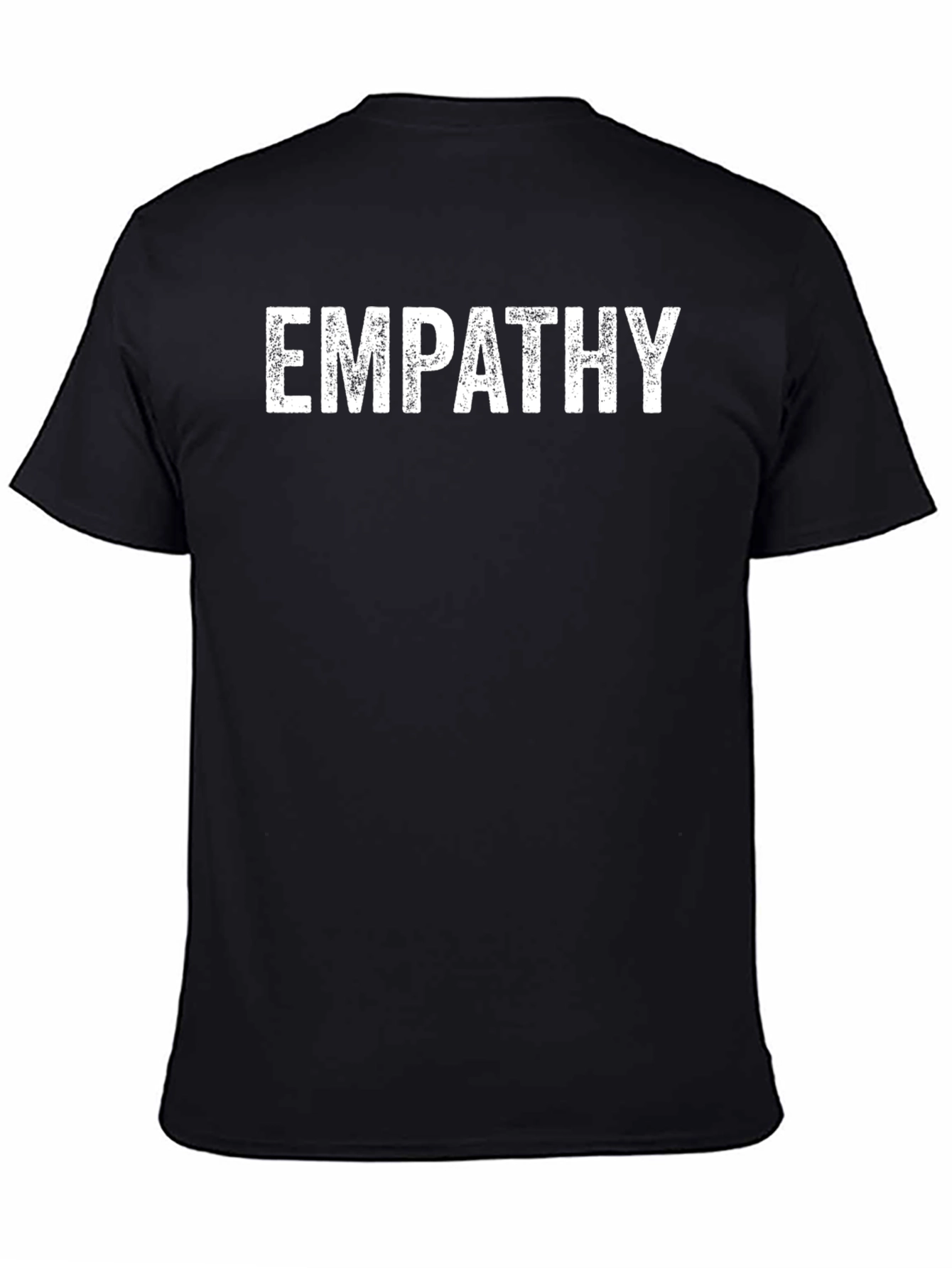 Black Empathy T-Shirt - Soft Cotton Blend, Modern Fit view 4