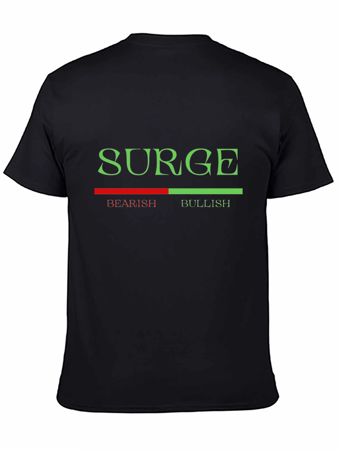 Black Surge Bearish Bullish Graphic Tee - Trader T-Shirt view 4