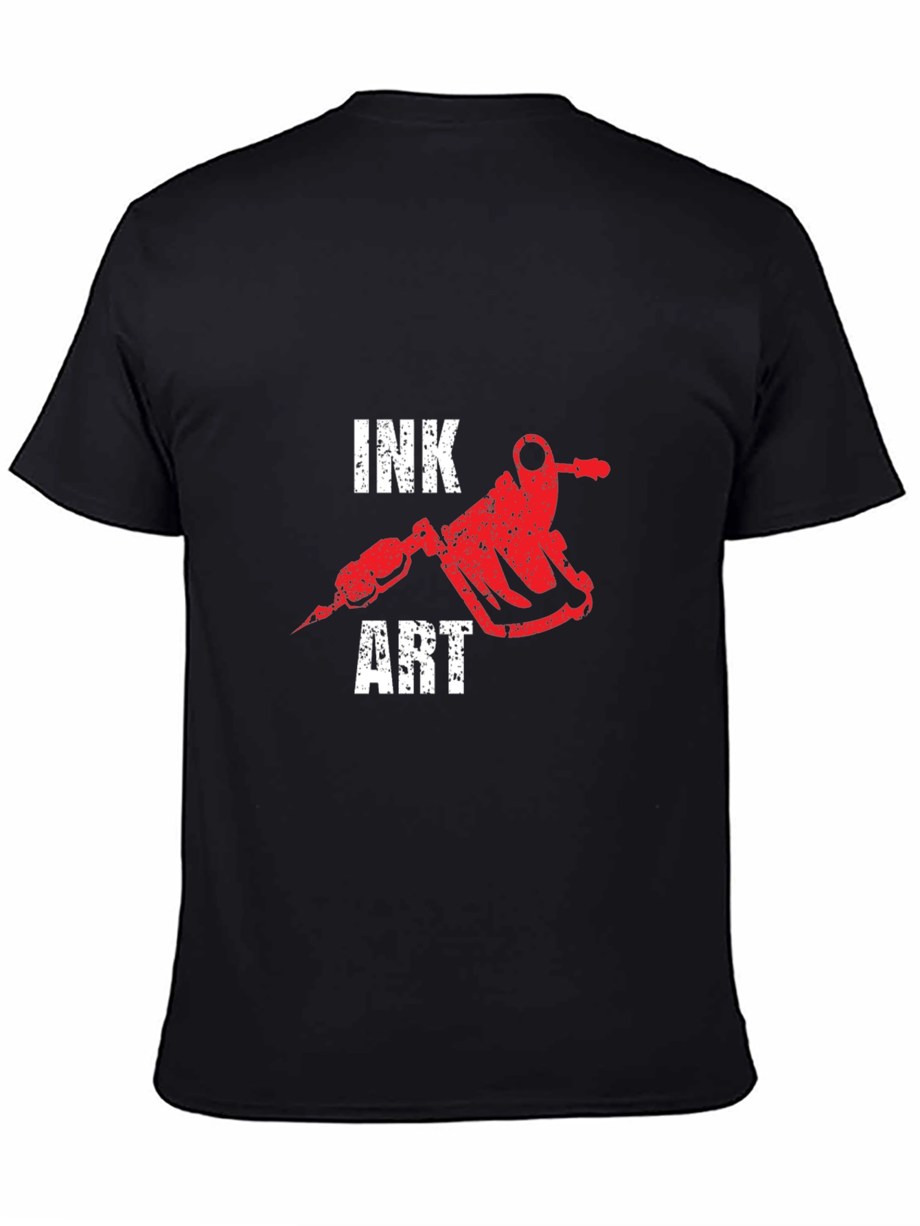 Black Ink Art Graphic Tee - Tattoo Artist Shirt view 4
