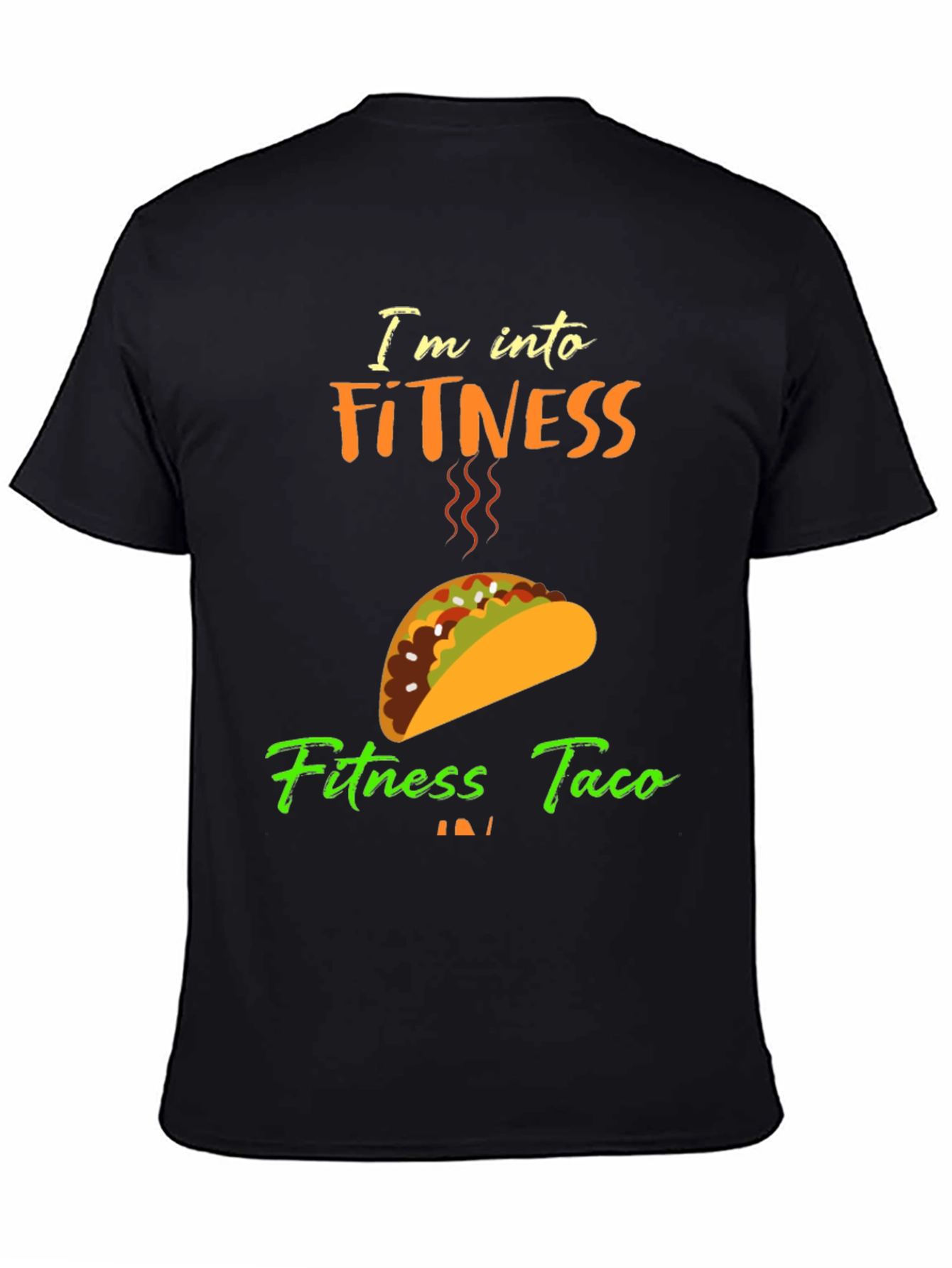 Black Fitness Taco T-Shirt - Gym Humor Tee view 4