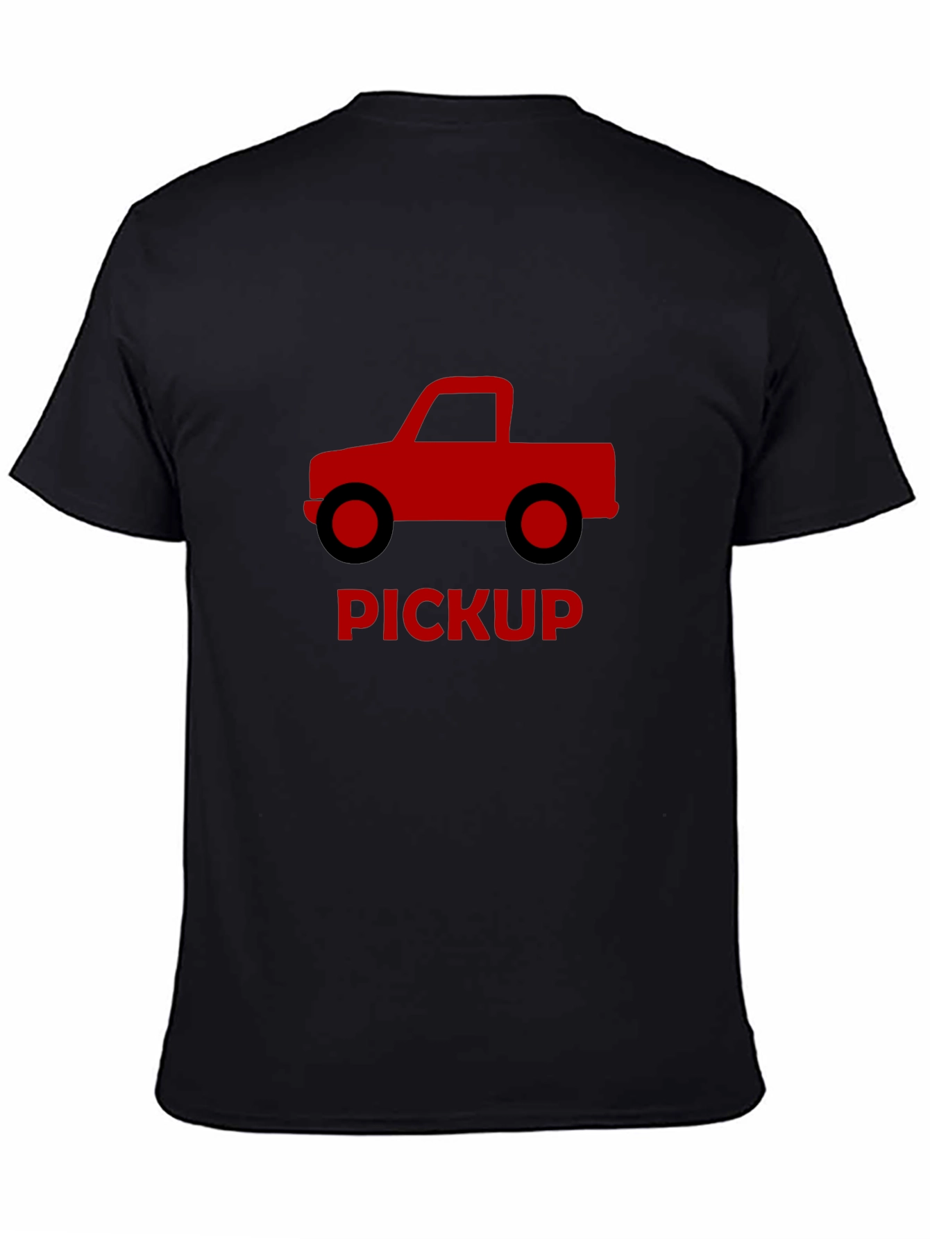 Black Pickup Truck Graphic Tee - Black Cotton view 4